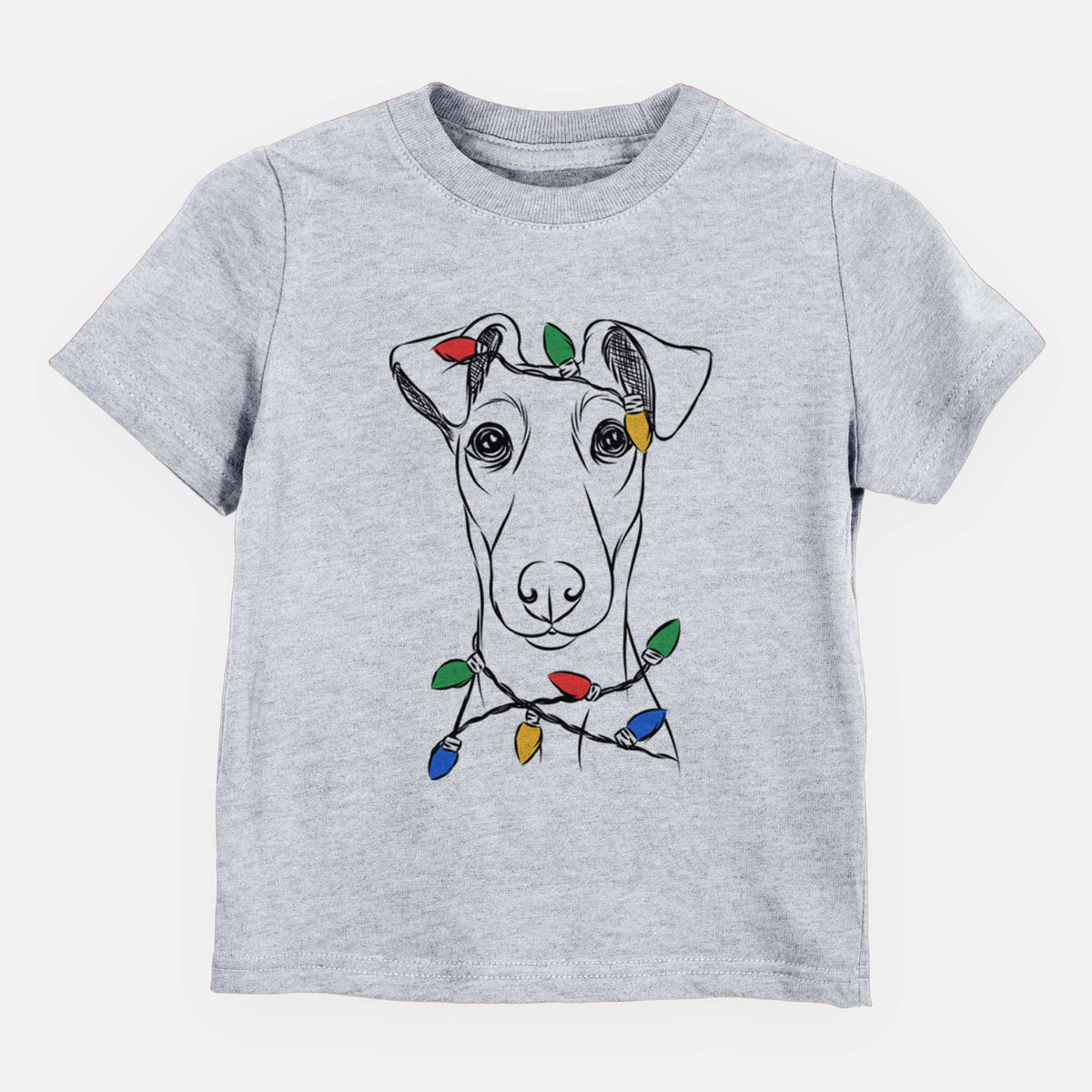 Christmas Lights Tanner the Fox Terrier - Kids/Youth/Toddler Shirt
