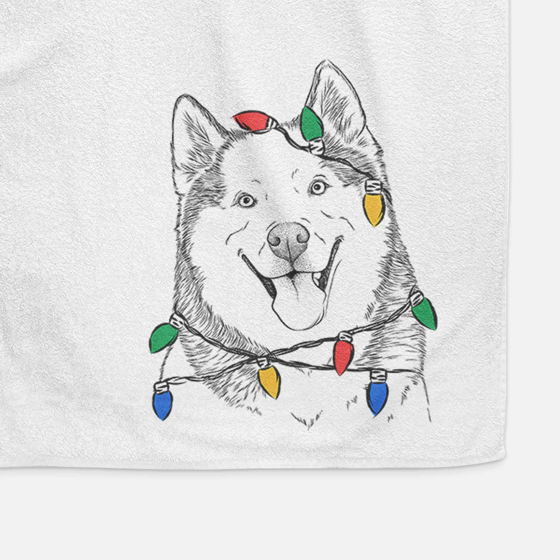 Teak the Siberian Husky Decorative Hand Towel