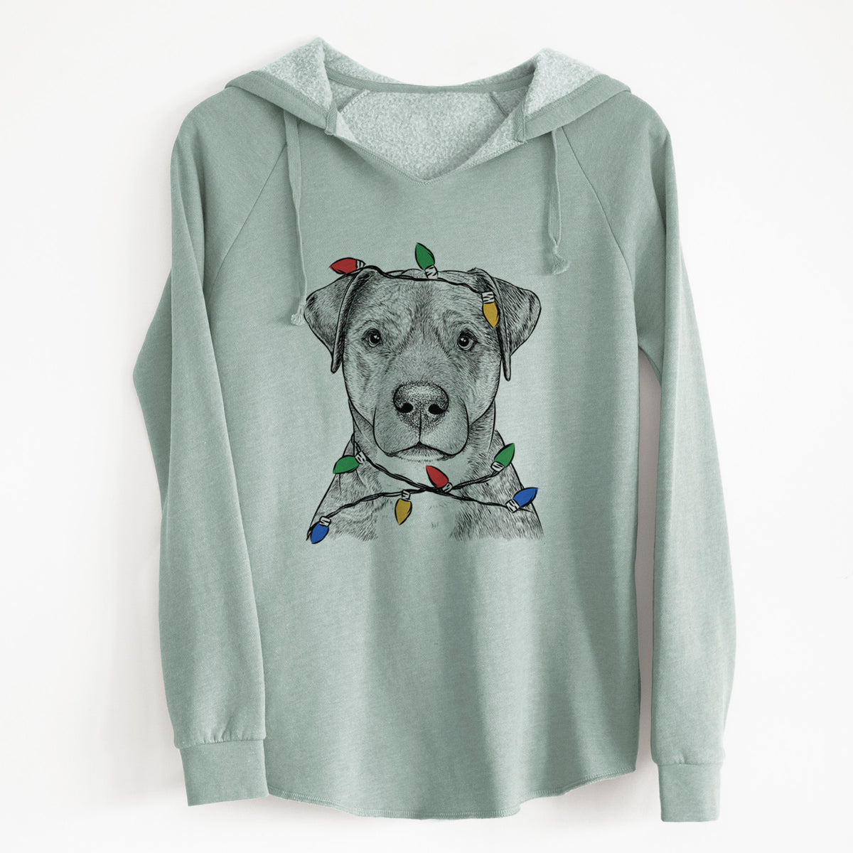 Christmas Lights TedE the Mixed Breed - Cali Wave Hooded Sweatshirt