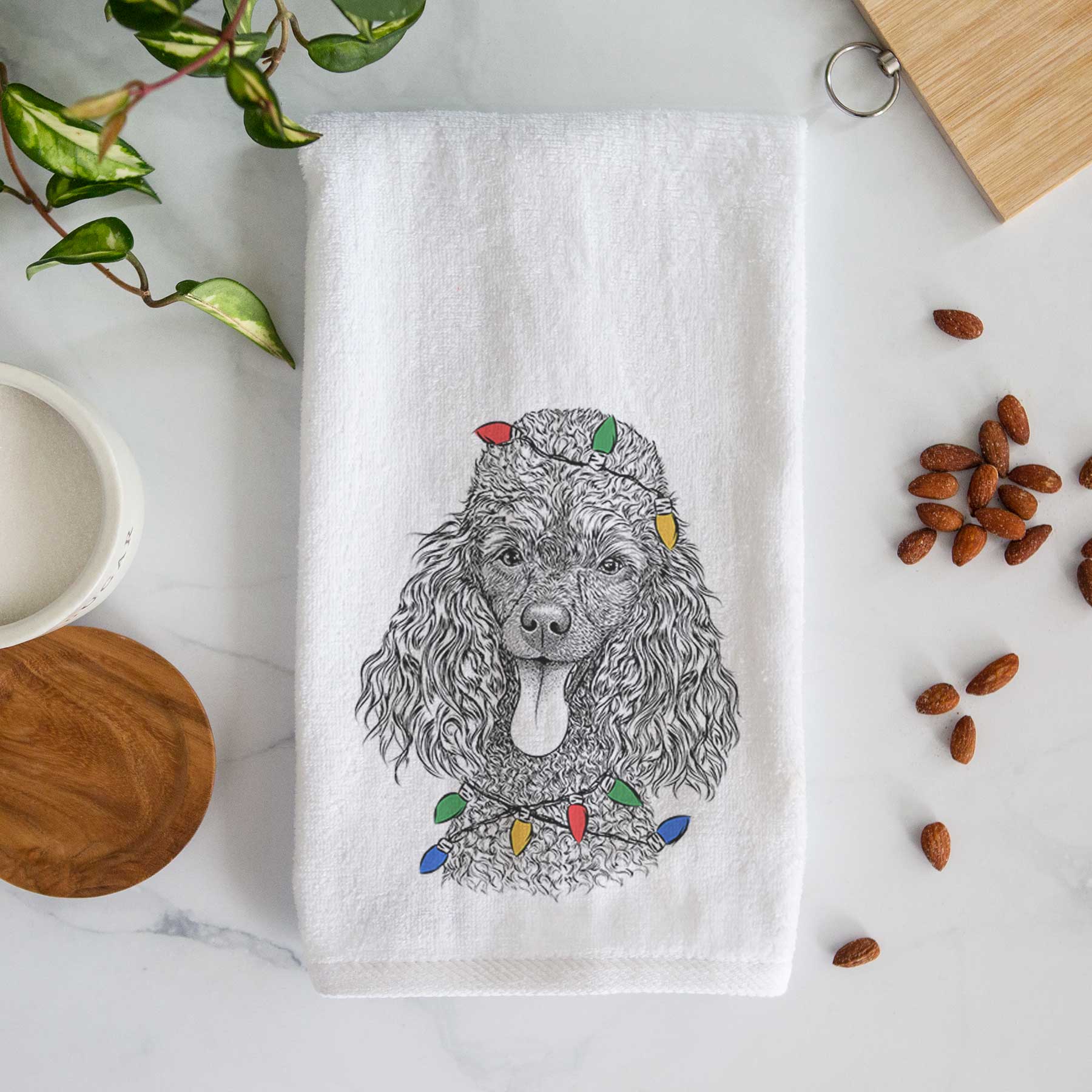 Teddy the Mini Poodle Decorative Hand Towel