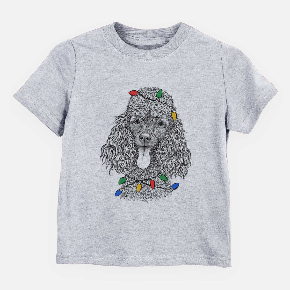 Christmas Lights Teddy the Mini Poodle - Kids/Youth/Toddler Shirt