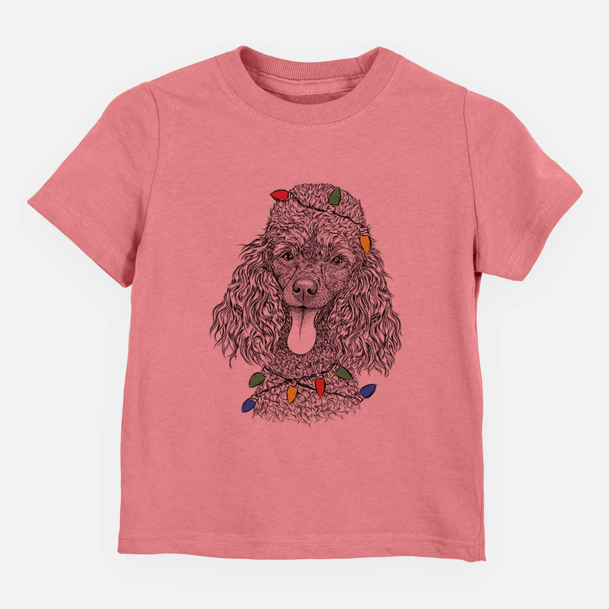 Christmas Lights Teddy the Mini Poodle - Kids/Youth/Toddler Shirt