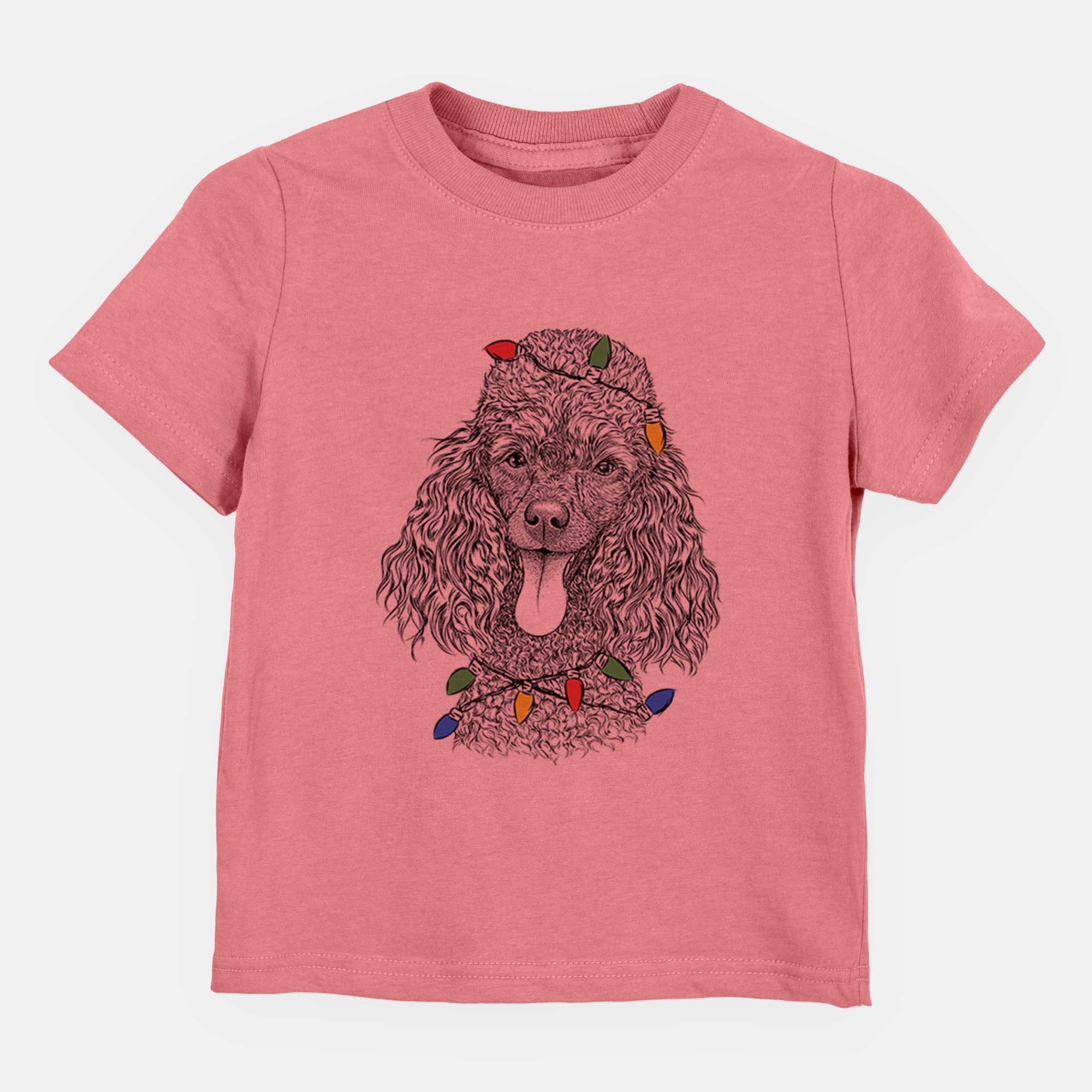 Christmas Lights Teddy the Mini Poodle - Kids/Youth/Toddler Shirt