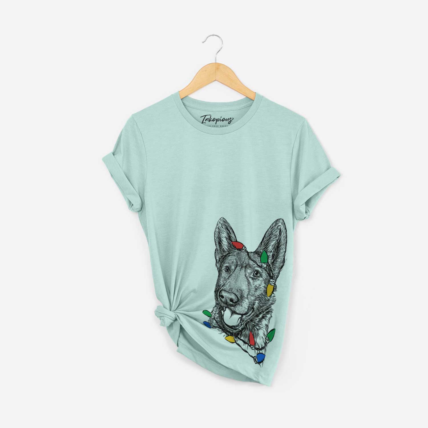 Christmas Lights Tena the German Shepherd - Unisex Crewneck