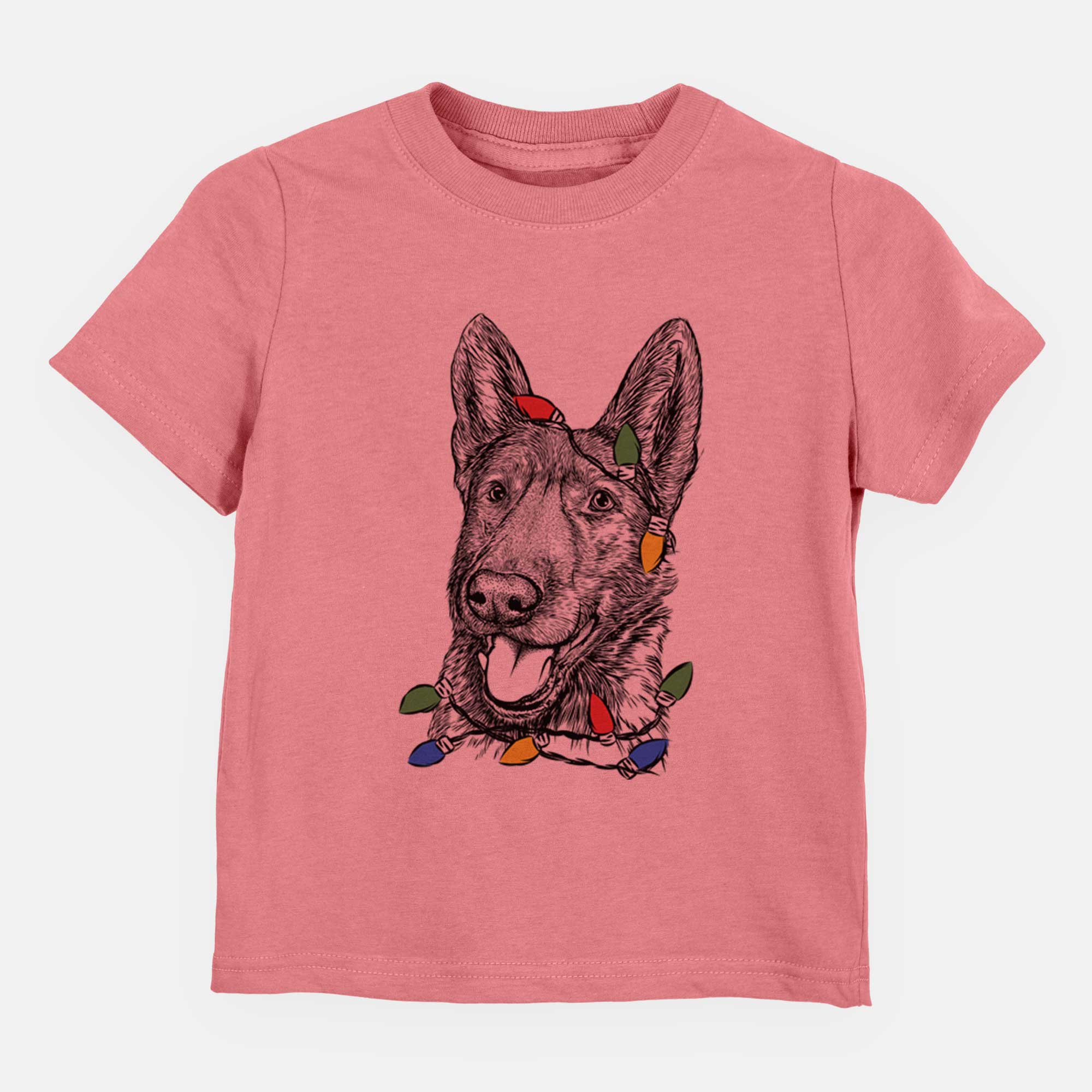 Christmas Lights Tena the German Shepherd - Kids/Youth/Toddler Shirt