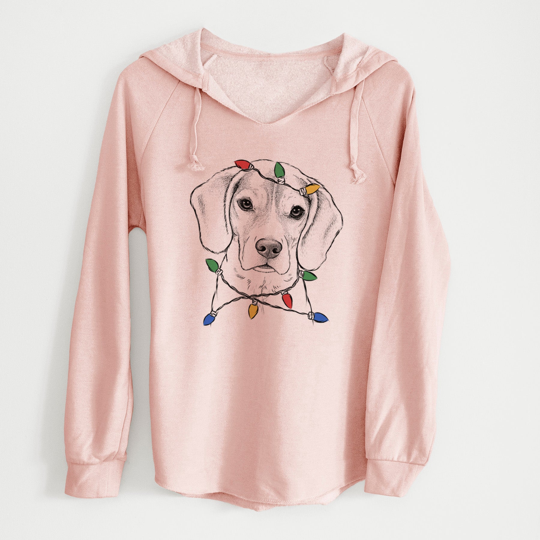 Christmas Lights Thea the Beagle - Cali Wave Hooded Sweatshirt