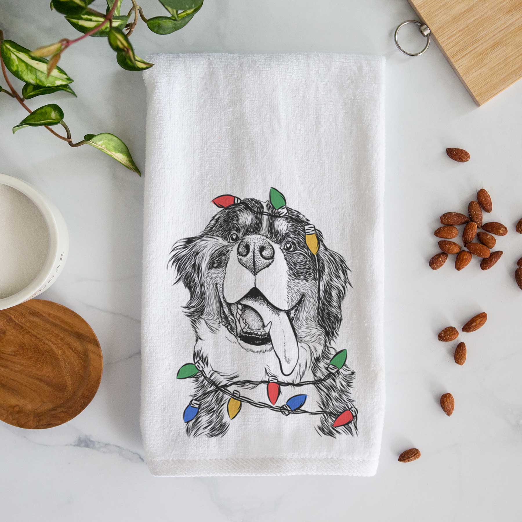 Theo the Bernese Mountain Dog Decorative Hand Towel