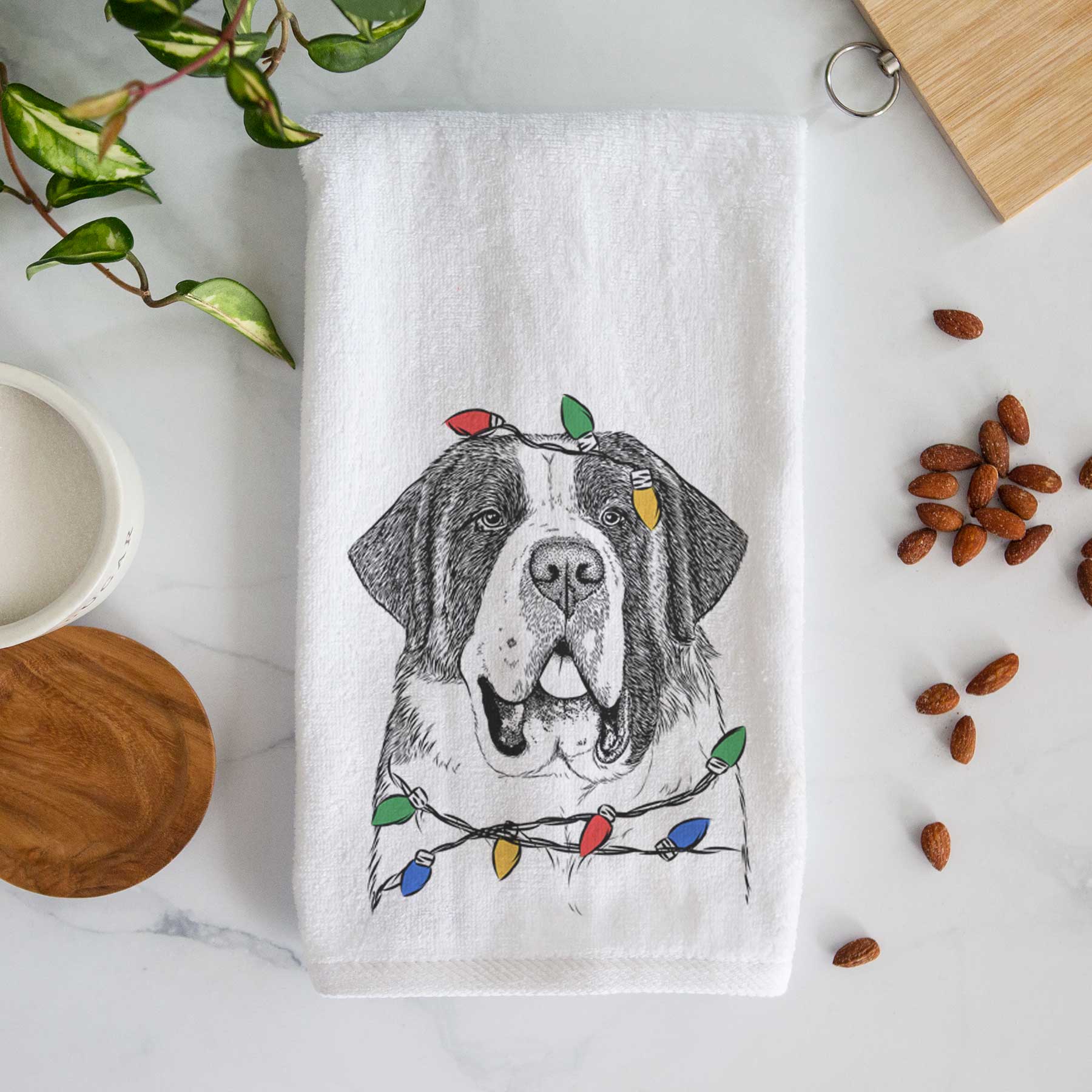 Thor the Saint Bernard Decorative Hand Towel