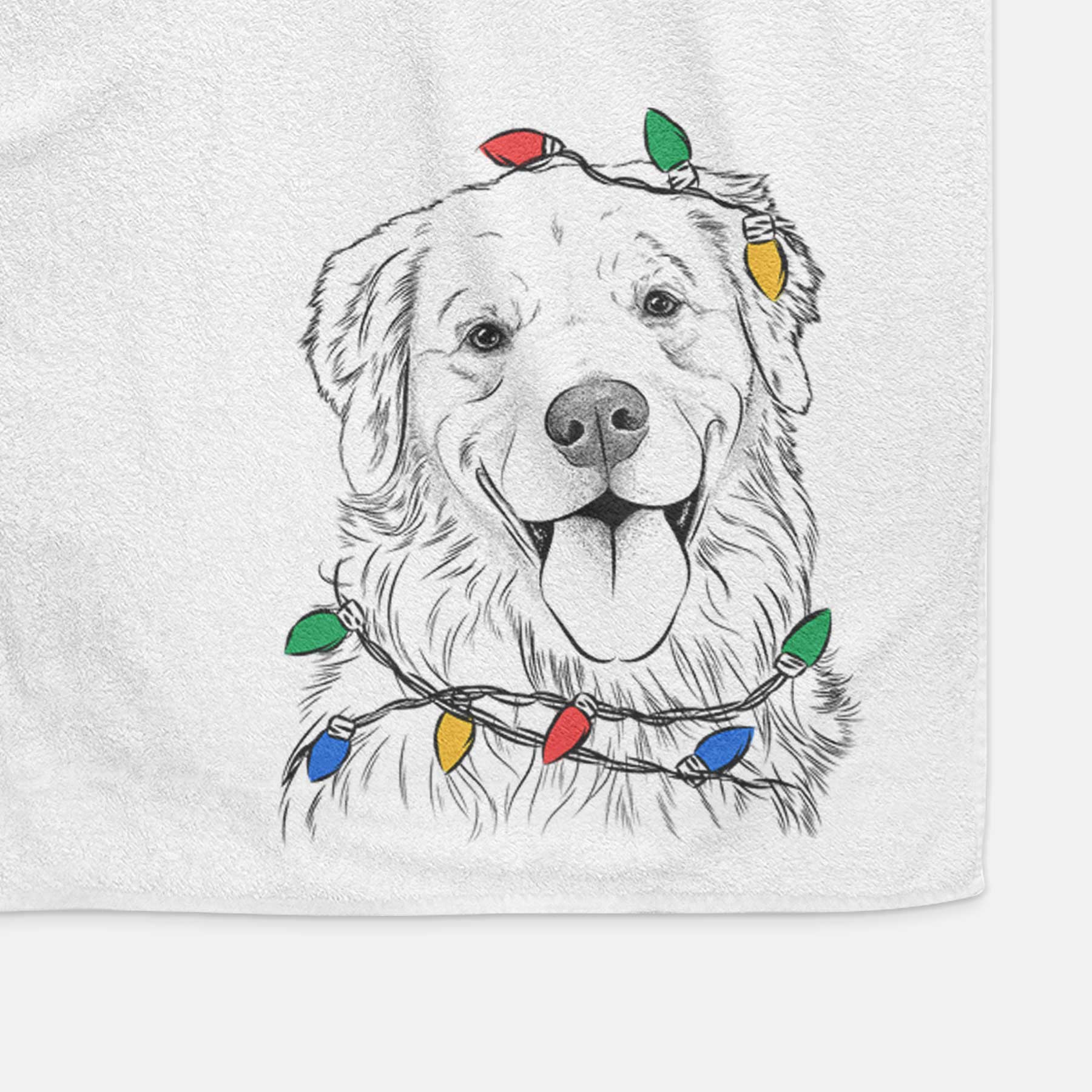 Ticket the Golden Retriever Decorative Hand Towel