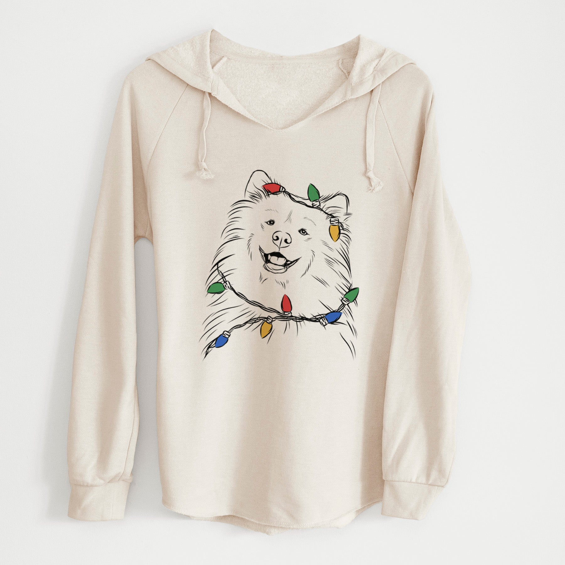 Christmas Lights Tillie the Samoyed - Cali Wave Hooded Sweatshirt