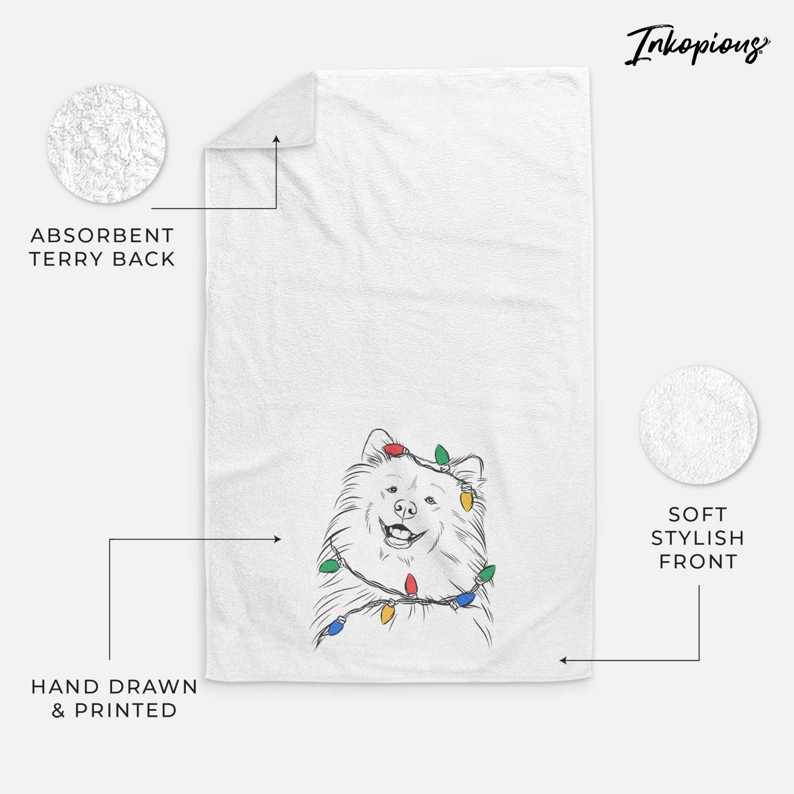 Tillie the Samoyed Decorative Hand Towel