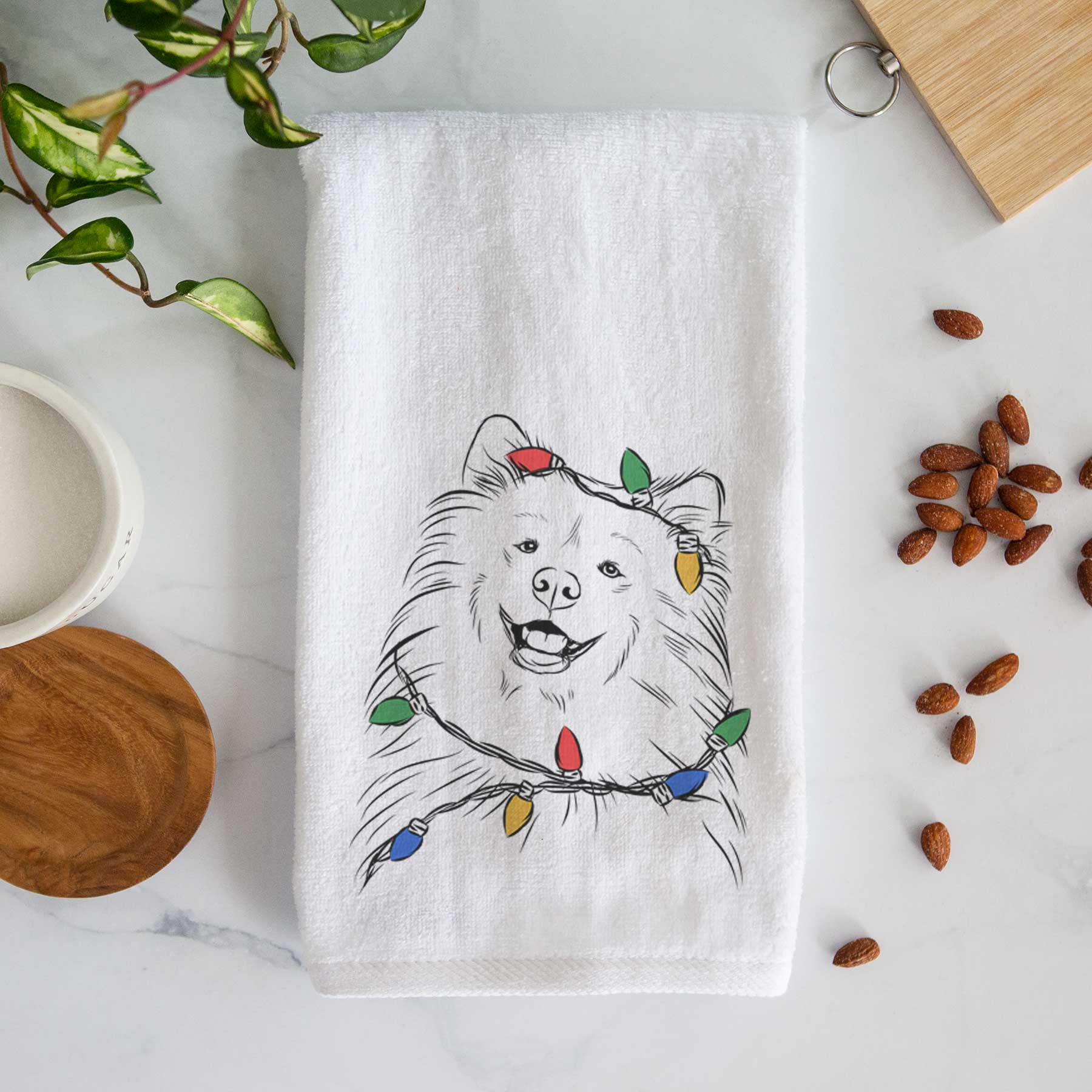 Tillie the Samoyed Decorative Hand Towel