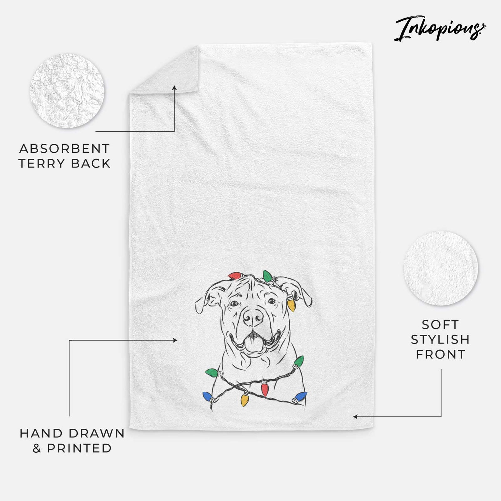 Timmy the Mixed Breed Decorative Hand Towel