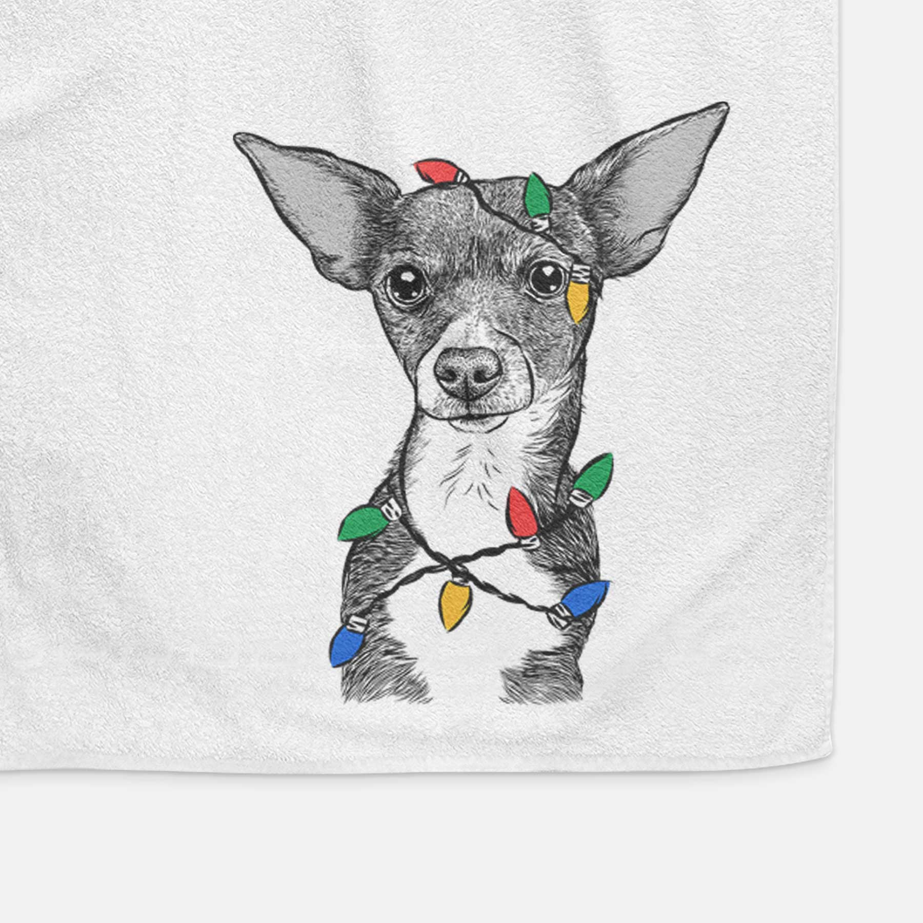 Tiny Archie the Mixed Breed Decorative Hand Towel