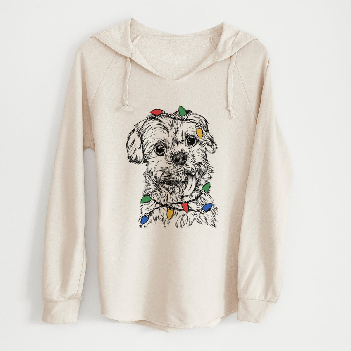 Christmas Lights Tiny Titan the Shih Tzu - Cali Wave Hooded Sweatshirt
