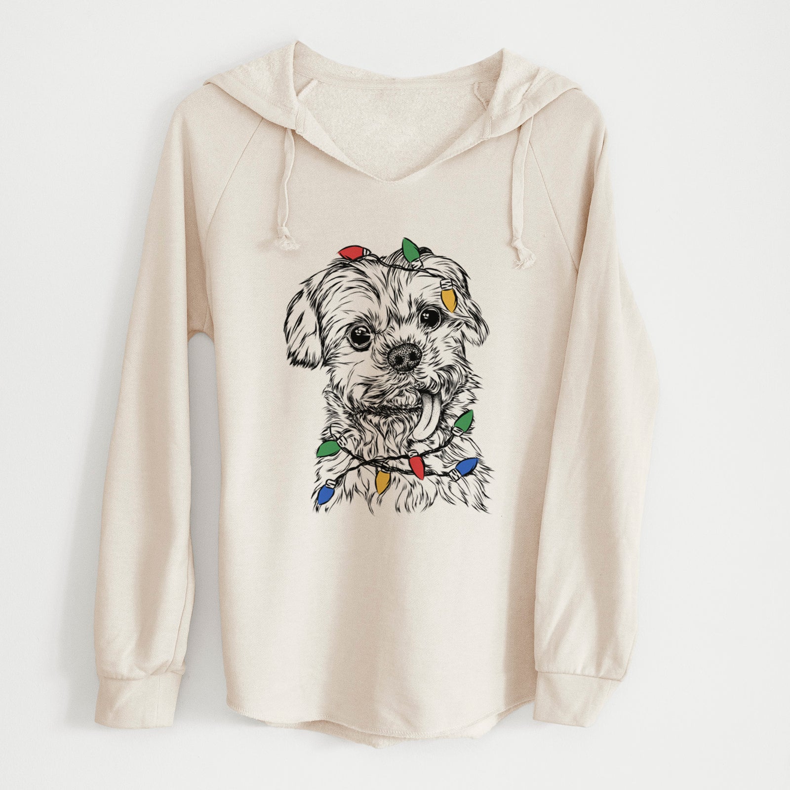 Christmas Lights Tiny Titan the Shih Tzu - Cali Wave Hooded Sweatshirt