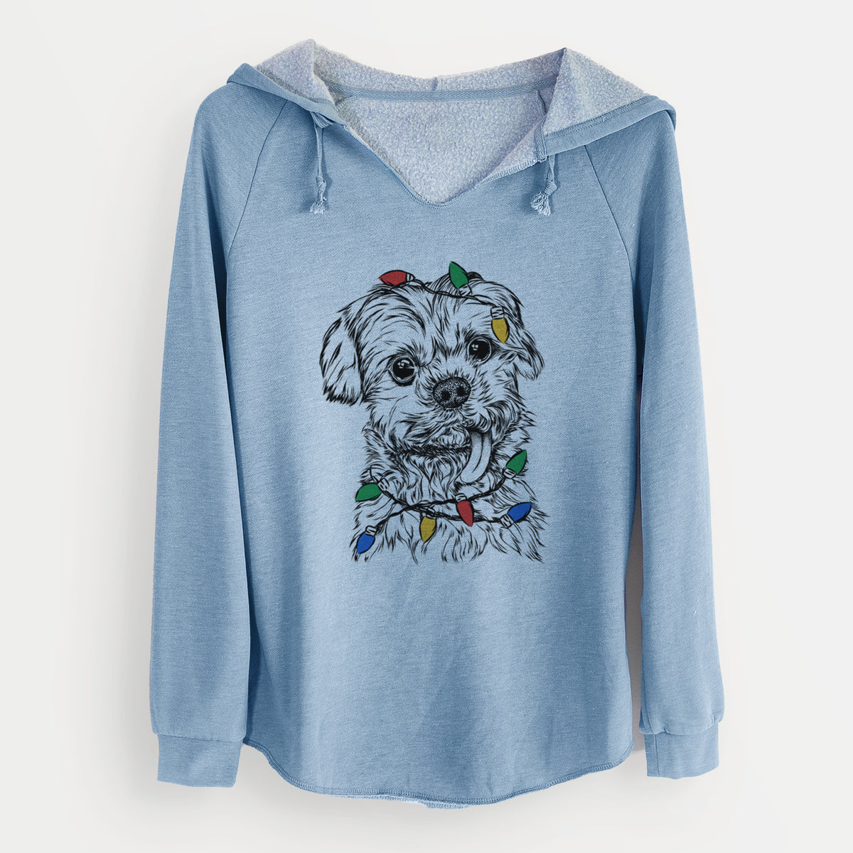 Christmas Lights Tiny Titan the Shih Tzu - Cali Wave Hooded Sweatshirt