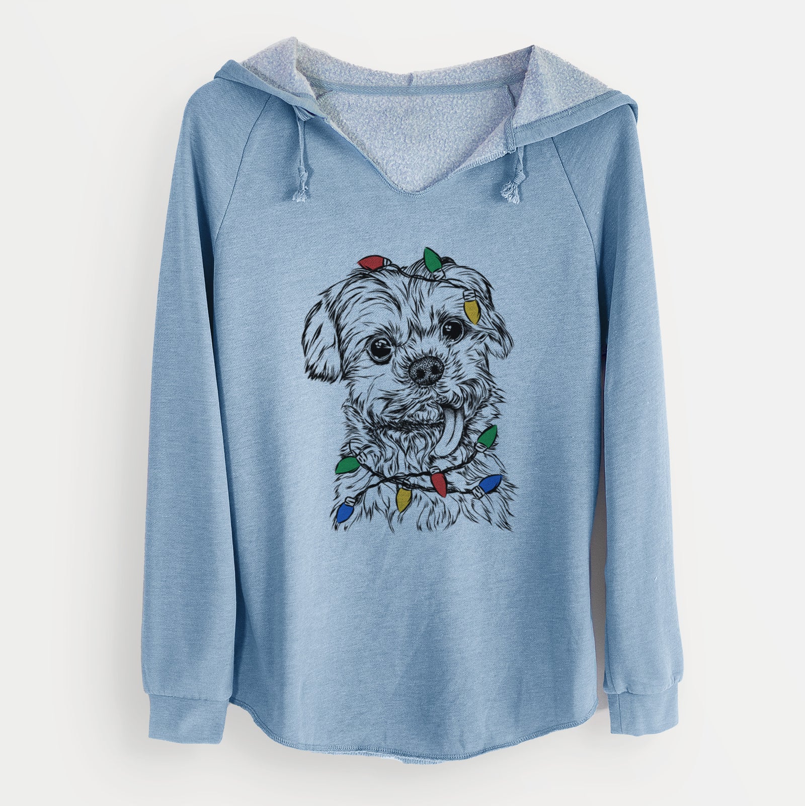 Christmas Lights Tiny Titan the Shih Tzu - Cali Wave Hooded Sweatshirt