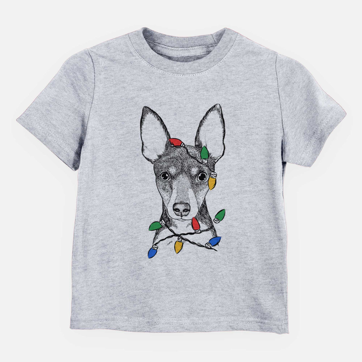 Christmas Lights Tiny the Toy Fox Terrier - Kids/Youth/Toddler Shirt