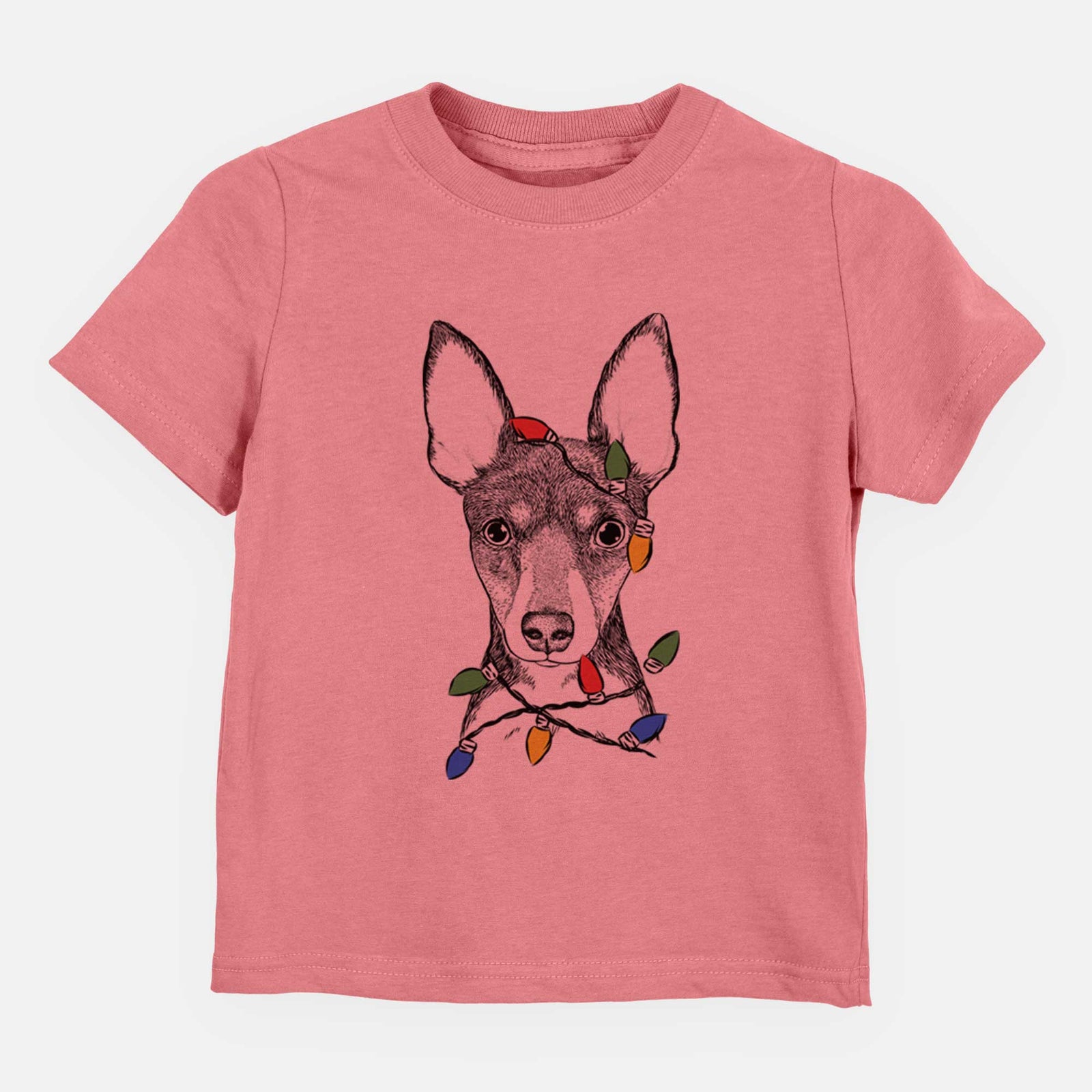 Christmas Lights Tiny the Toy Fox Terrier - Kids/Youth/Toddler Shirt