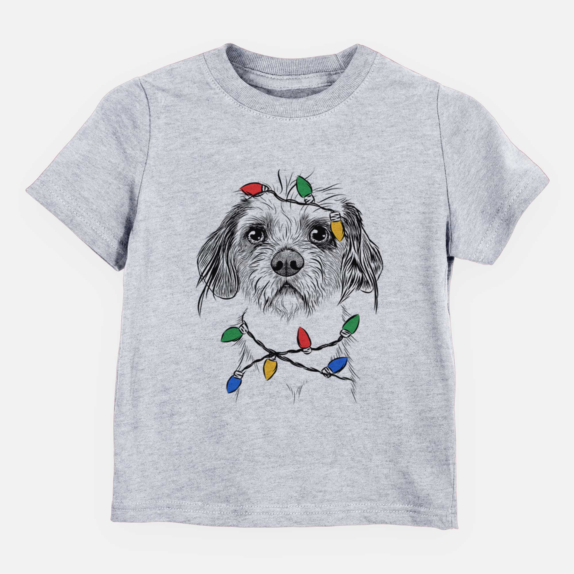 Christmas Lights Tiny Tucker the Mixed Breed - Kids/Youth/Toddler Shirt