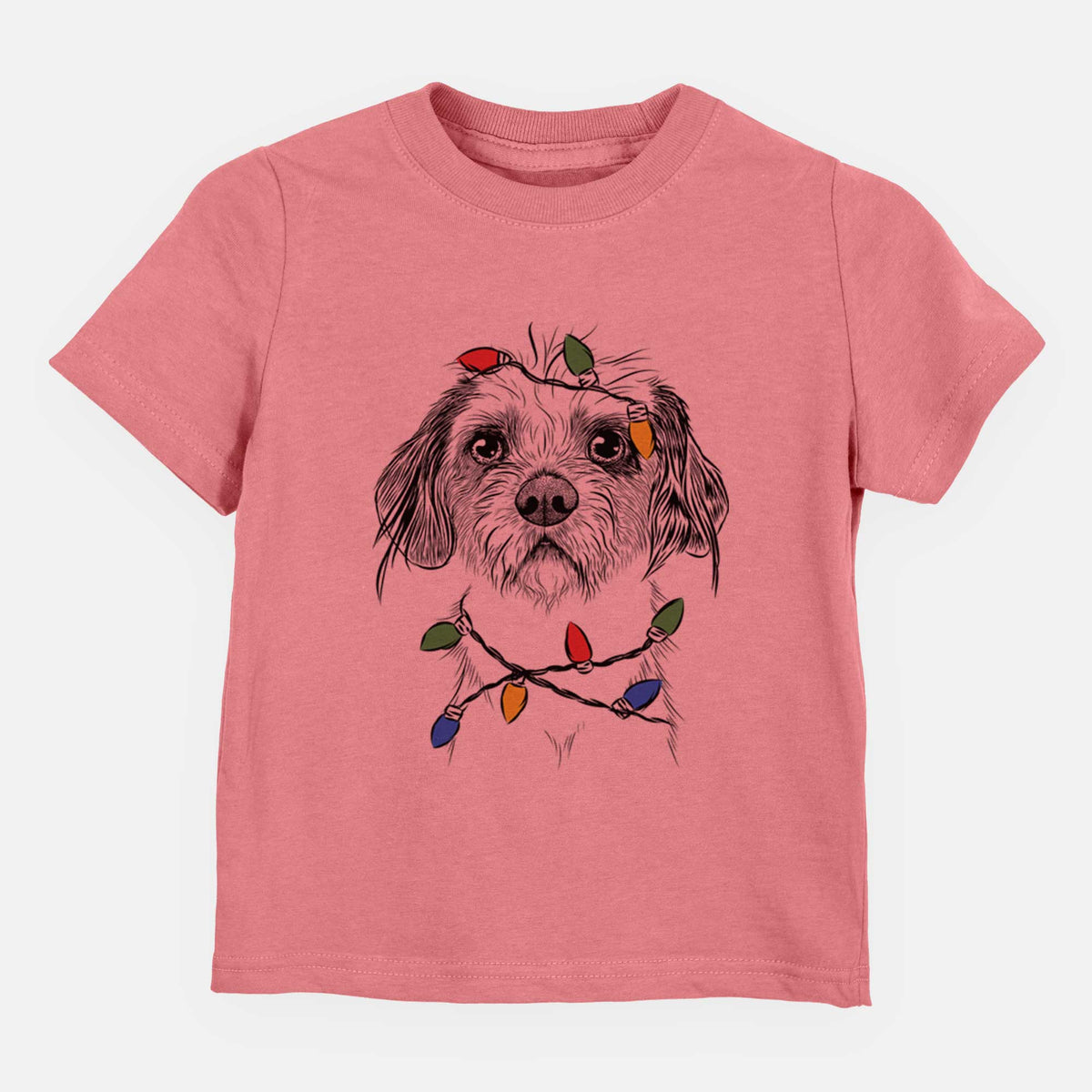 Christmas Lights Tiny Tucker the Mixed Breed - Kids/Youth/Toddler Shirt