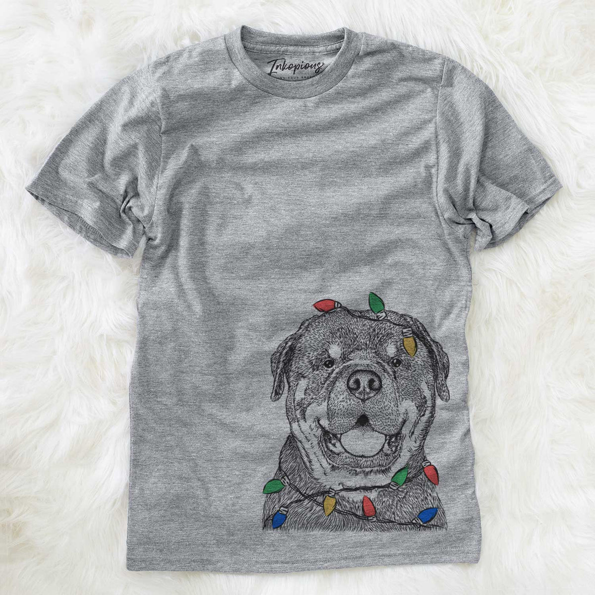 Christmas Lights Titan the Rottweiler - Unisex Crewneck