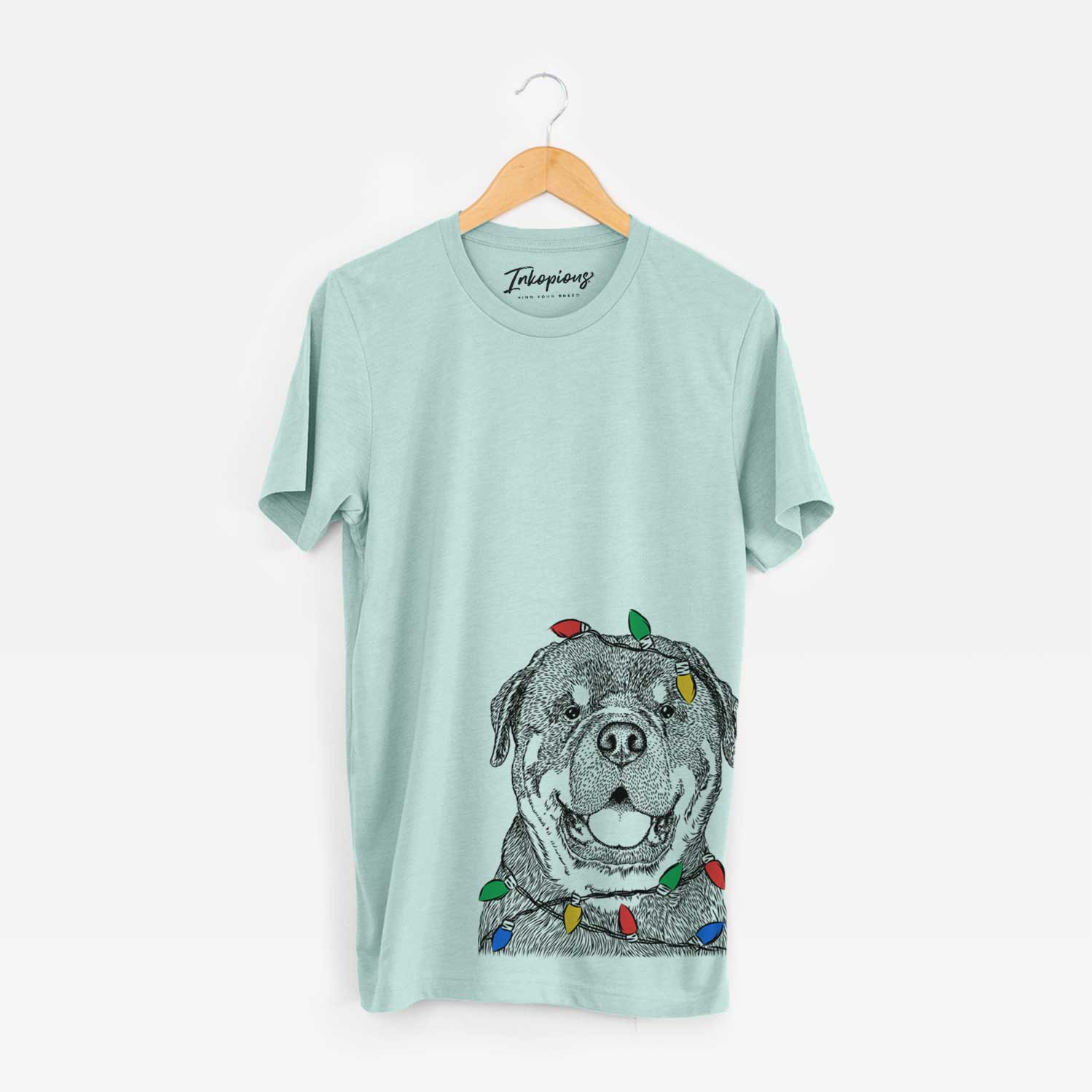 Christmas Lights Titan the Rottweiler - Unisex Crewneck