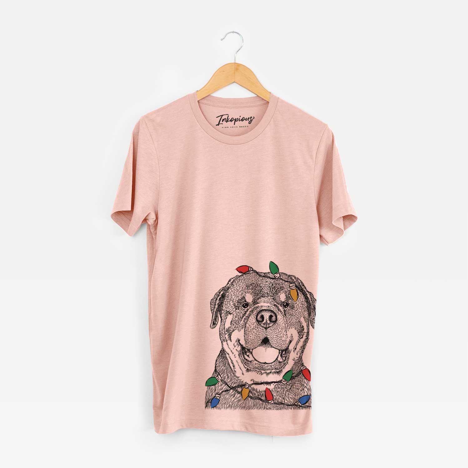 Christmas Lights Titan the Rottweiler - Unisex Crewneck