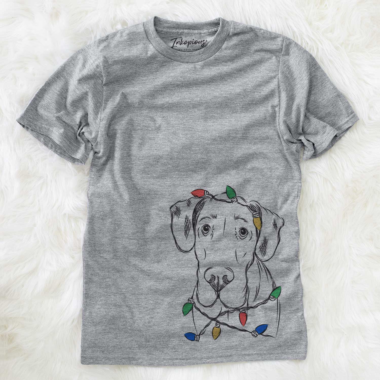 Christmas Lights Titus the Great Dane - Unisex Crewneck