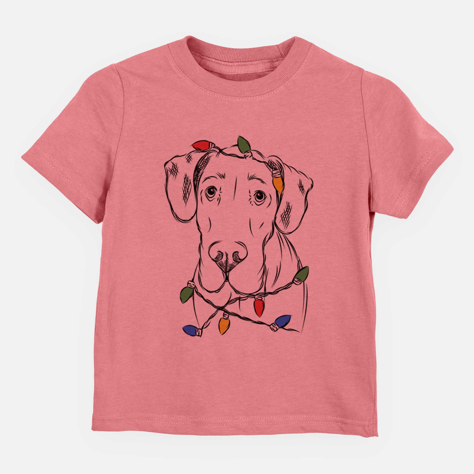 Christmas Lights Titus the Great Dane - Kids/Youth/Toddler Shirt