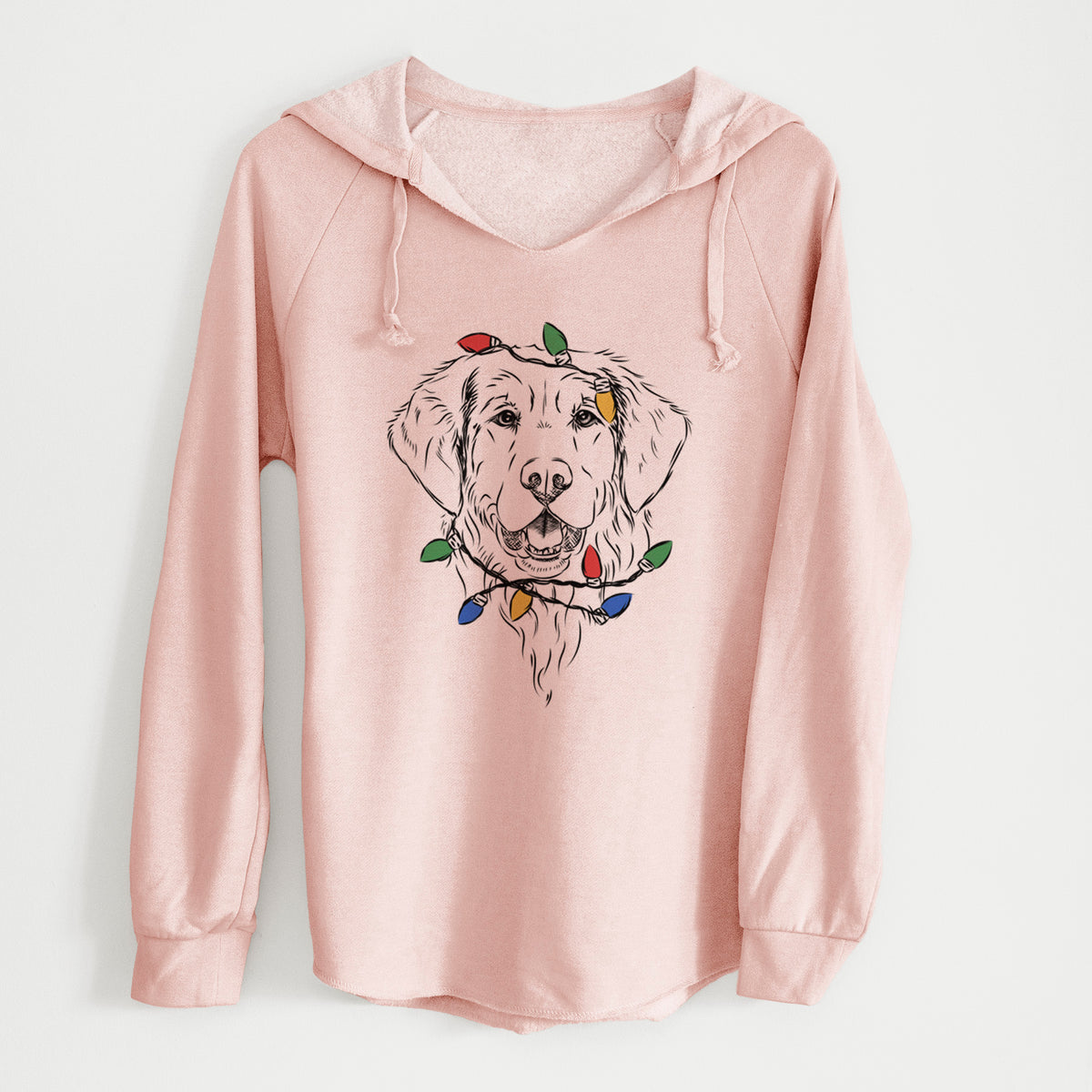 Christmas Lights Toby the Golden Retriever - Cali Wave Hooded Sweatshirt