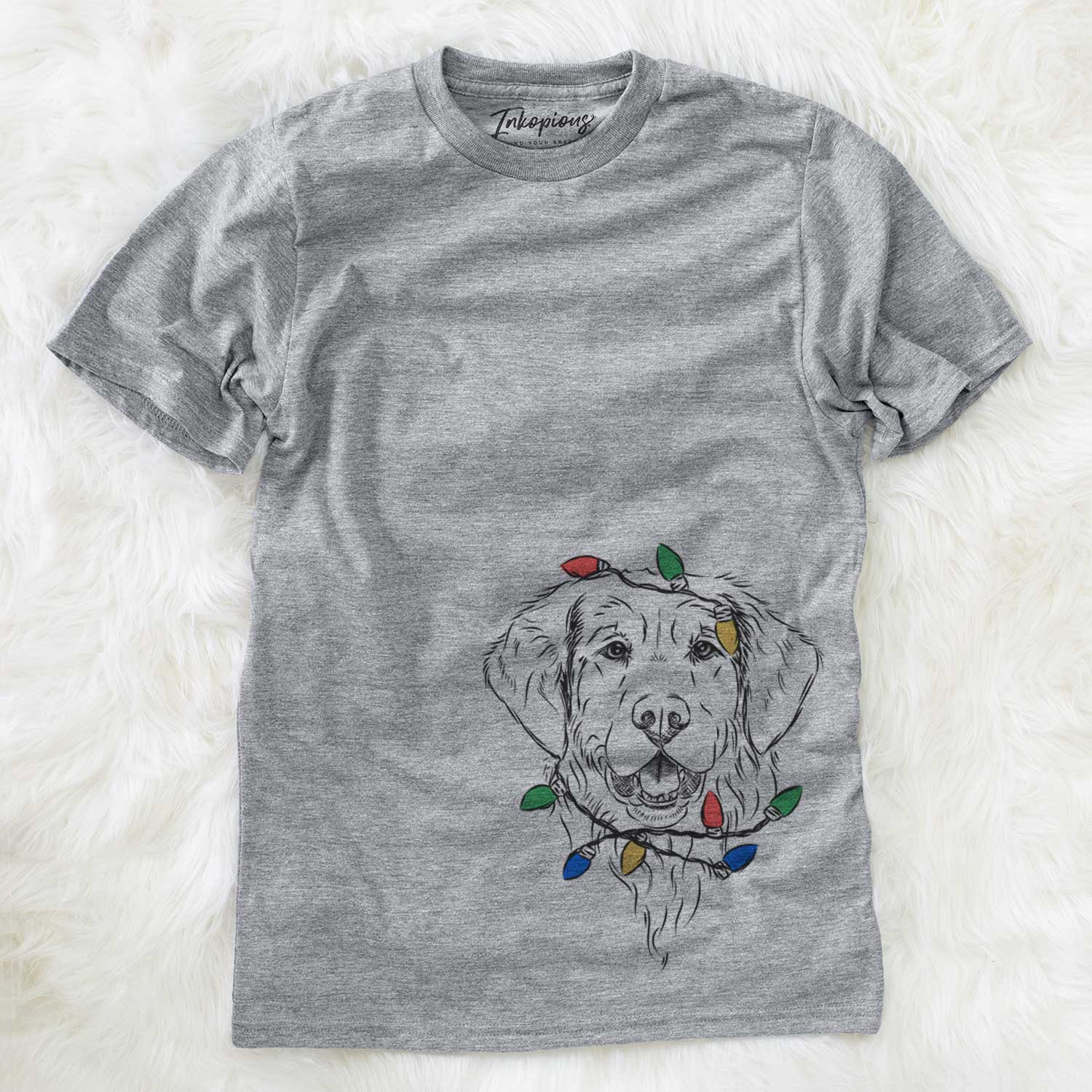 Christmas Lights Toby the Golden Retriever - Unisex Crewneck