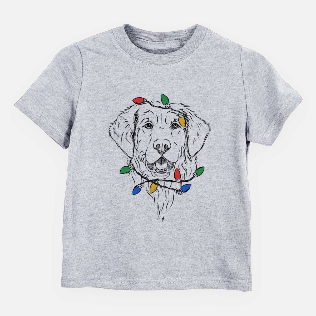 Christmas Lights Toby the Golden Retriever - Kids/Youth/Toddler Shirt