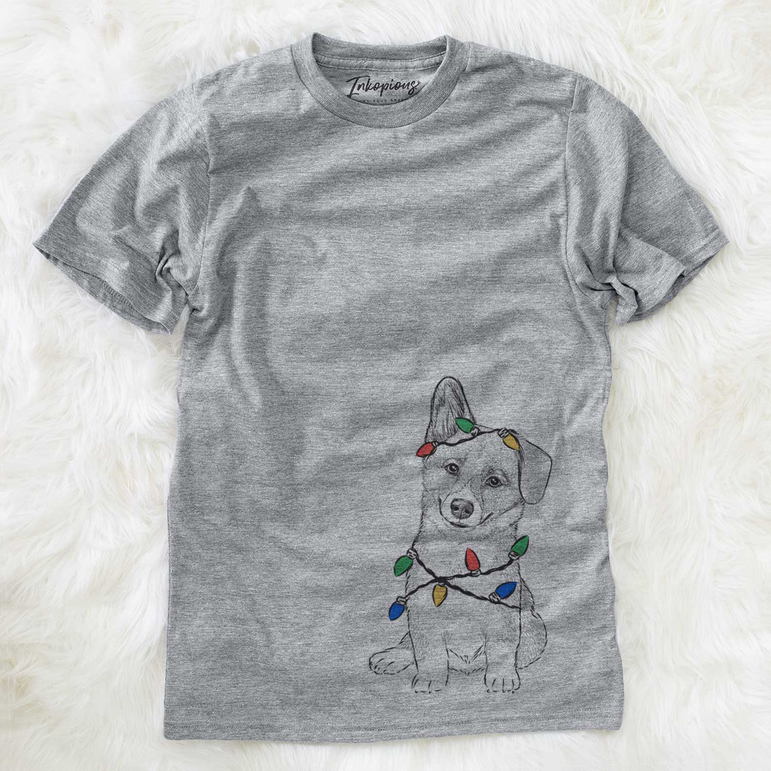 Christmas Lights Toby the Corgi Puppy - Unisex Crewneck