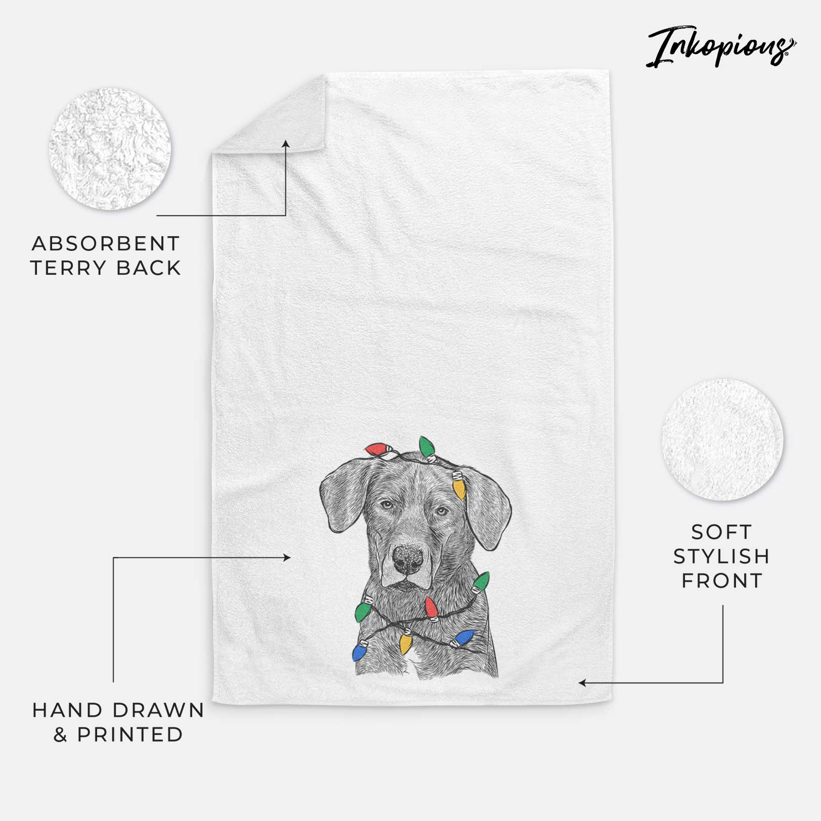 Tom the Lab Dane Mix Decorative Hand Towel