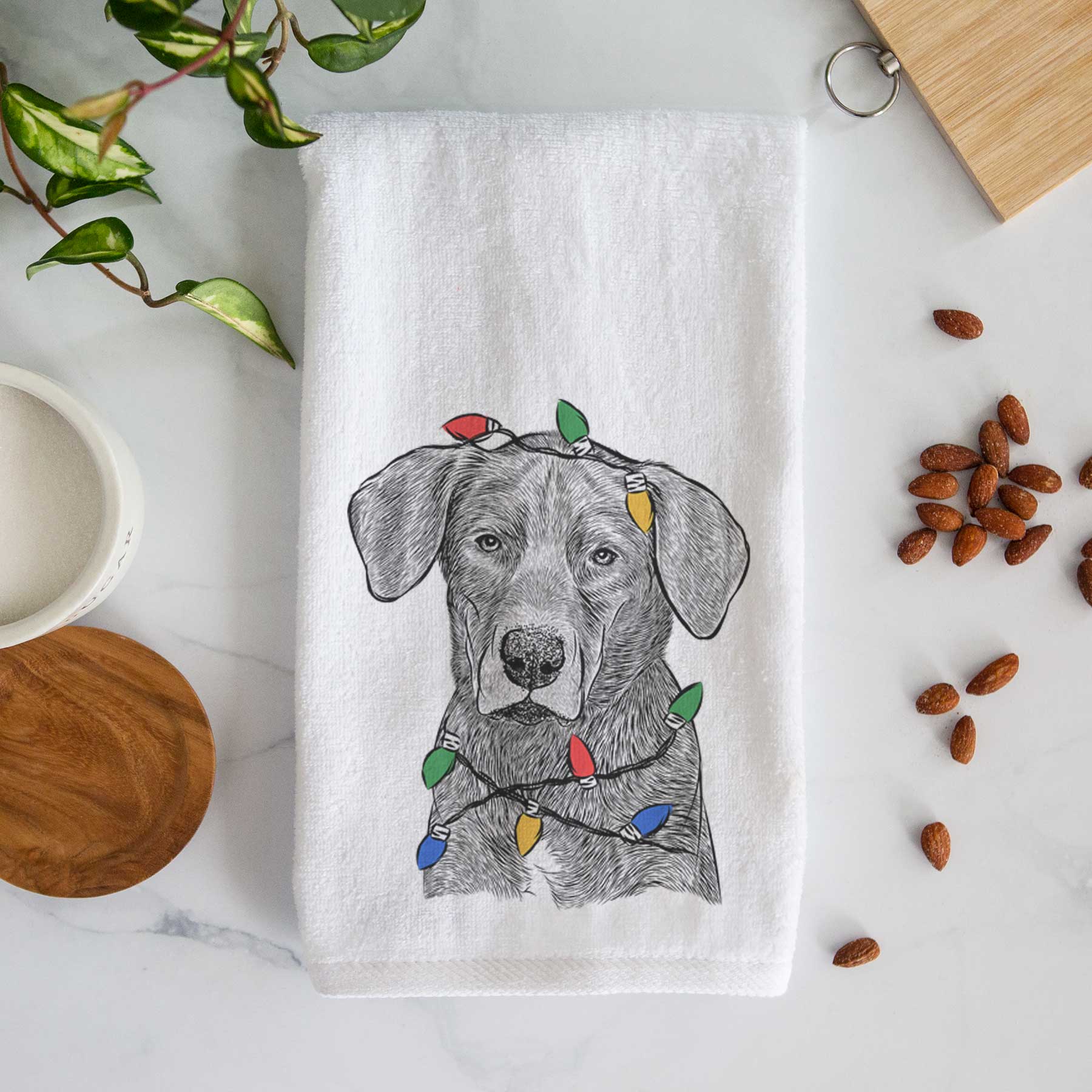 Tom the Lab Dane Mix Decorative Hand Towel