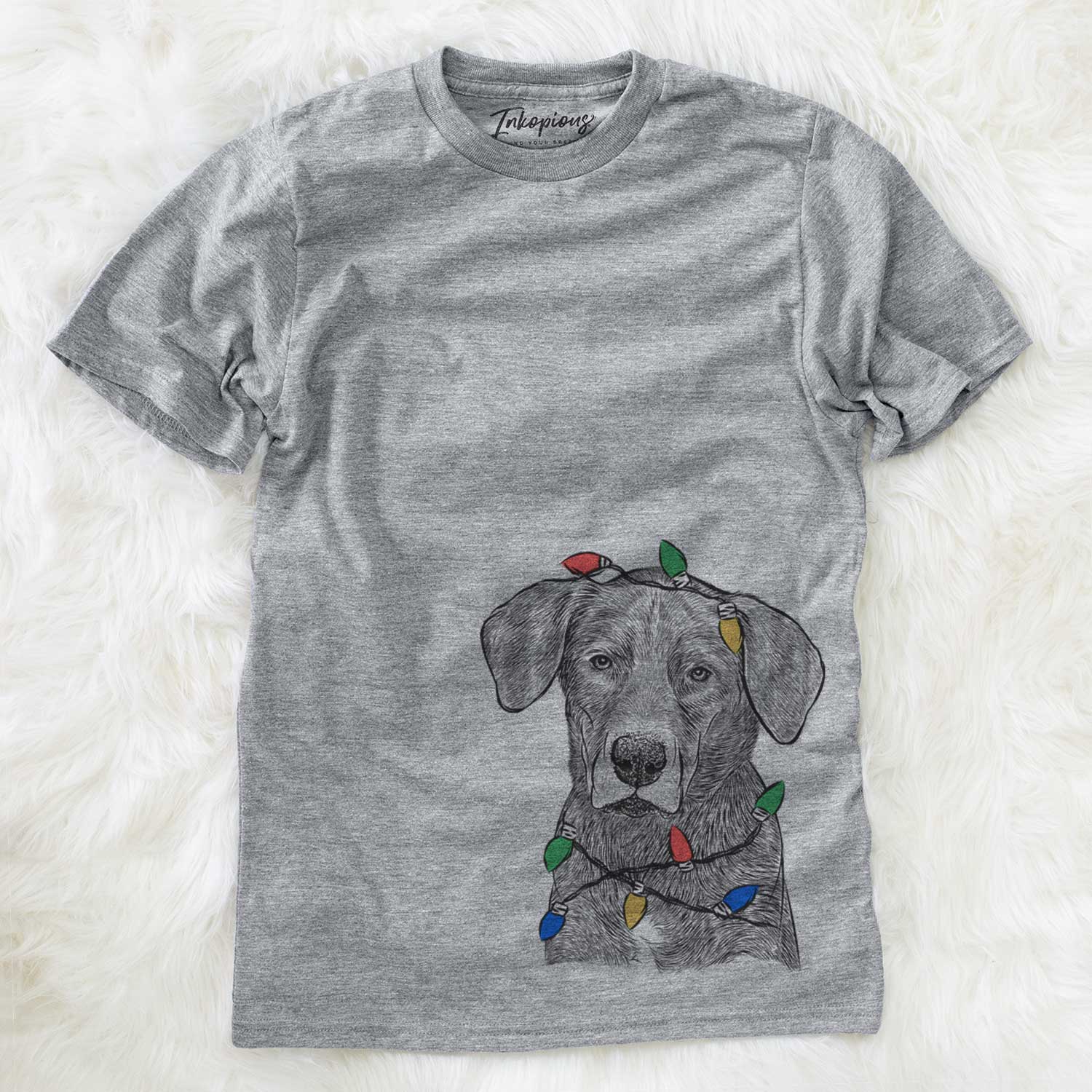 Christmas Lights Tom the Lab Dane Mix - Unisex Crewneck