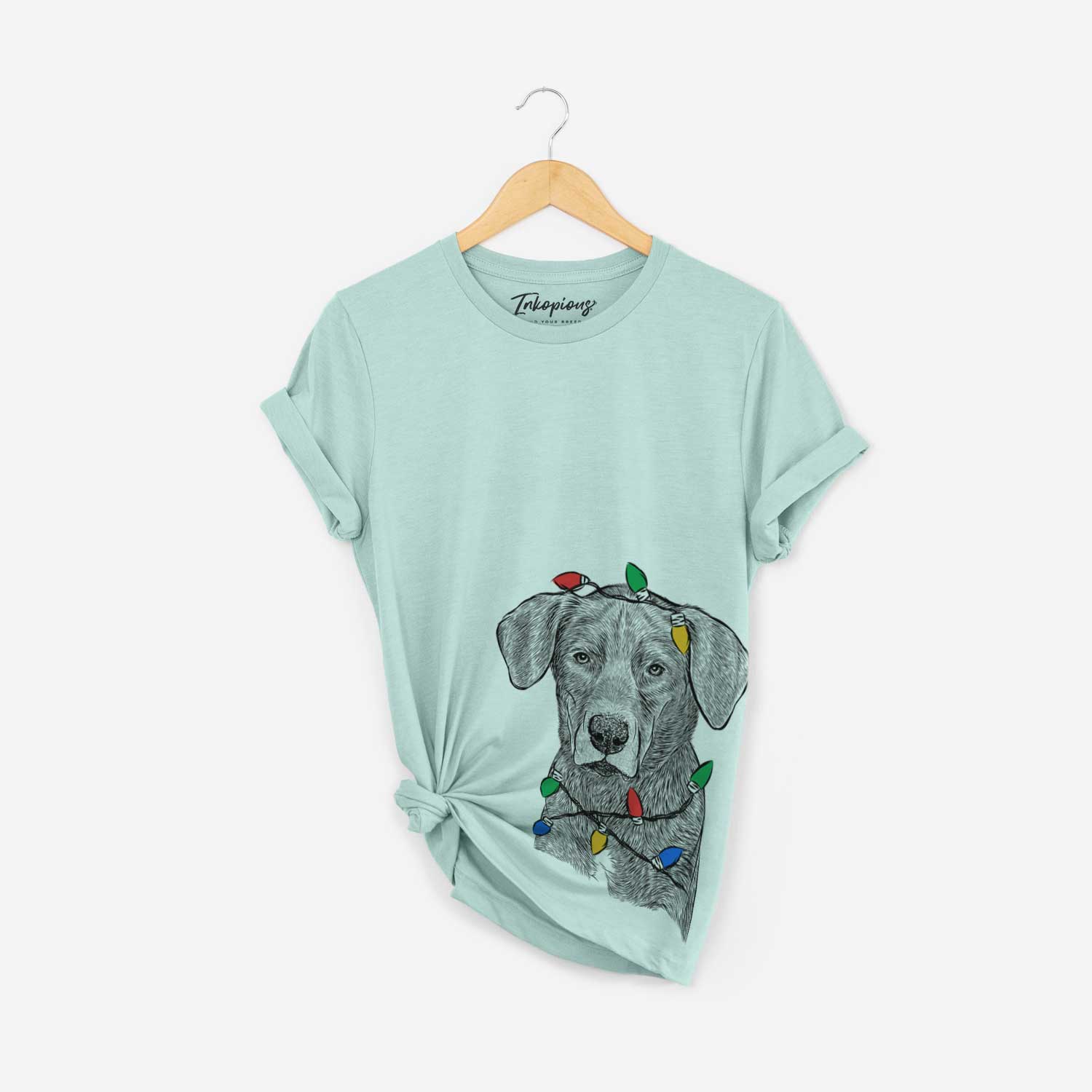 Christmas Lights Tom the Lab Dane Mix - Unisex Crewneck