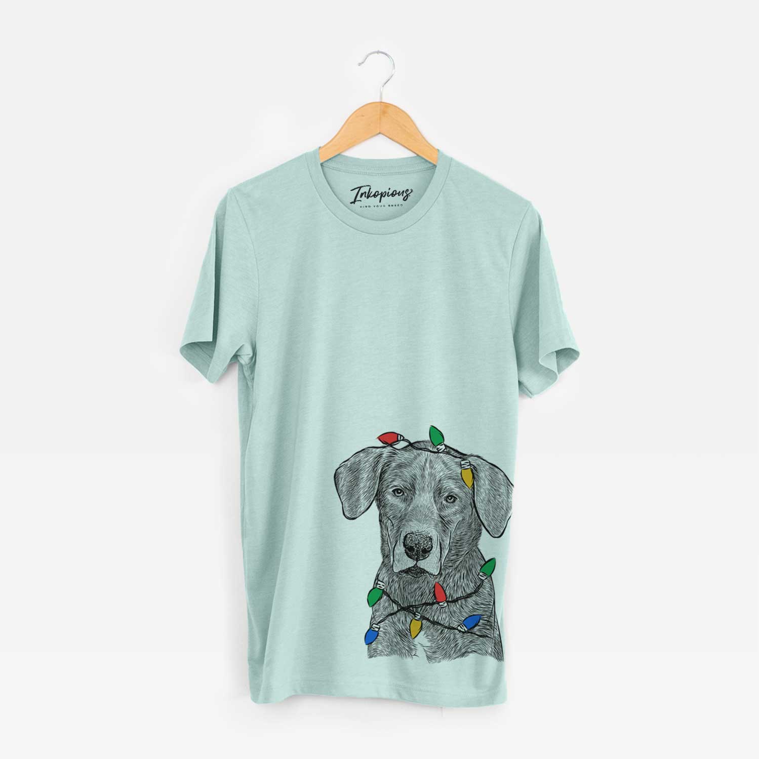 Christmas Lights Tom the Lab Dane Mix - Unisex Crewneck