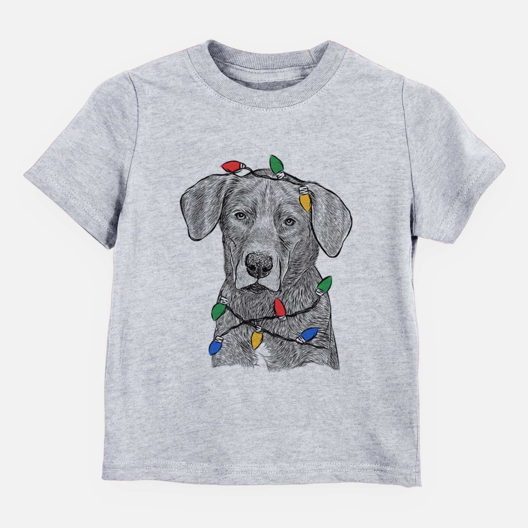 Christmas Lights Tom the Lab Dane Mix - Kids/Youth/Toddler Shirt