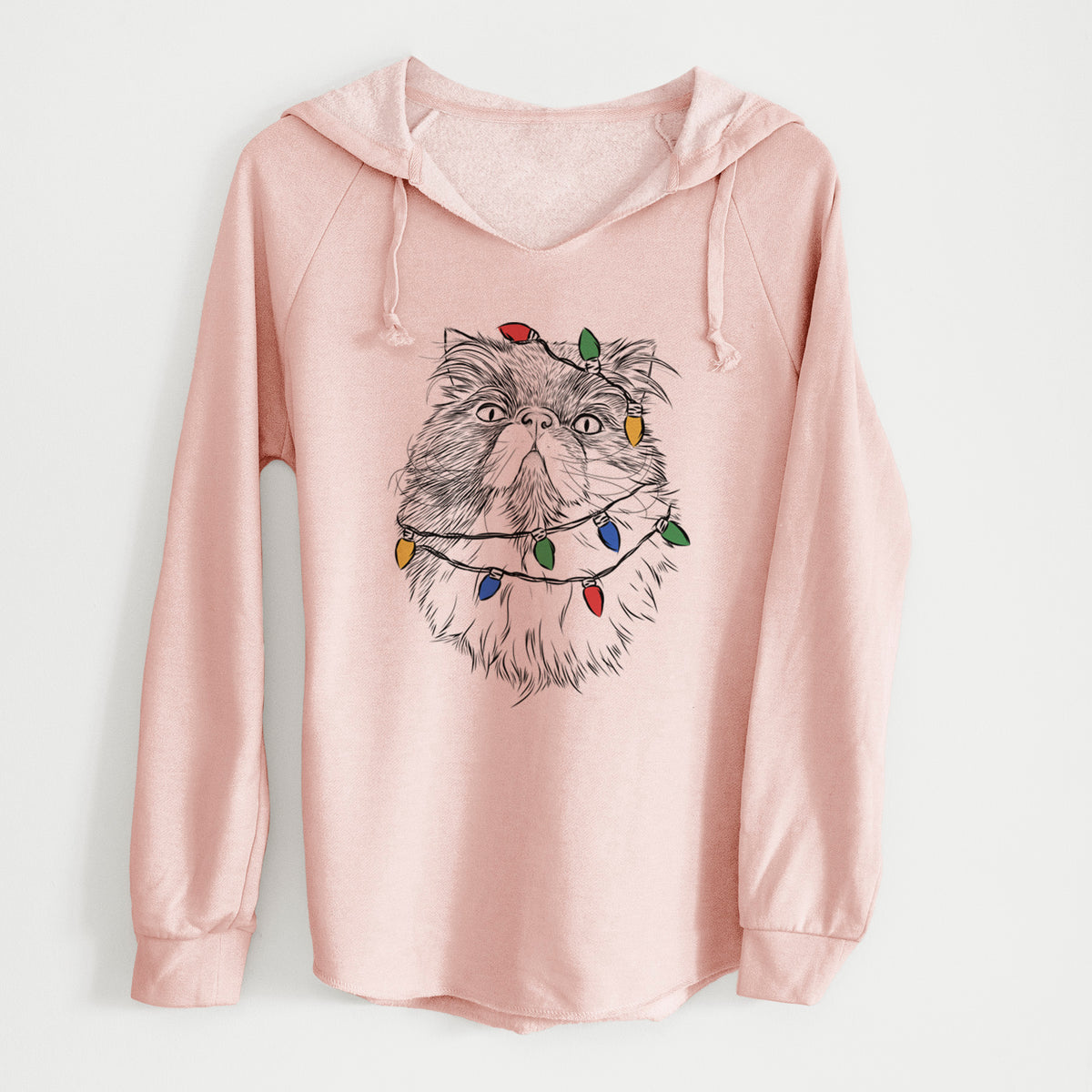 Christmas Lights Tookie the Perisan Cat - Cali Wave Hooded Sweatshirt