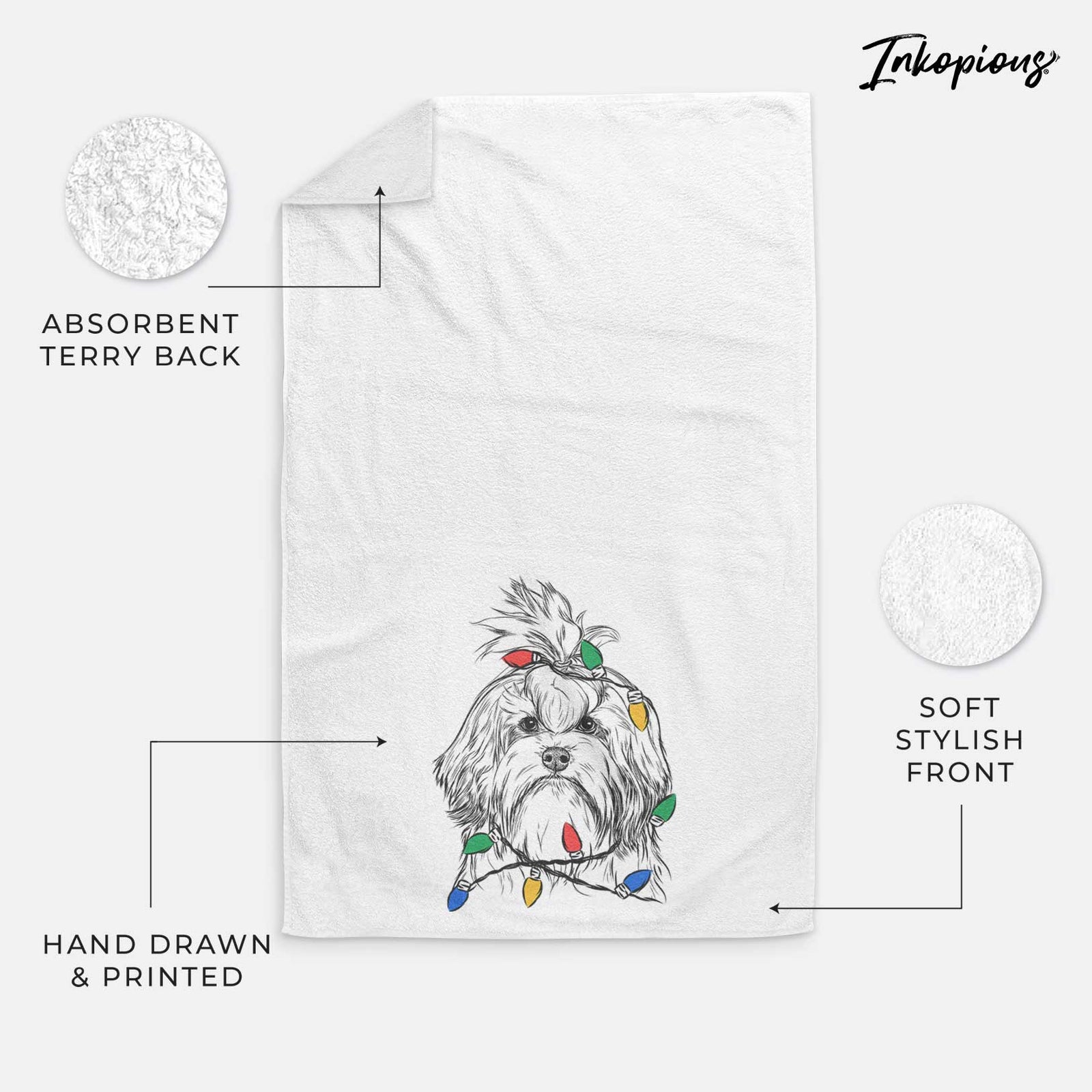 Tootsie the Lowchen Decorative Hand Towel