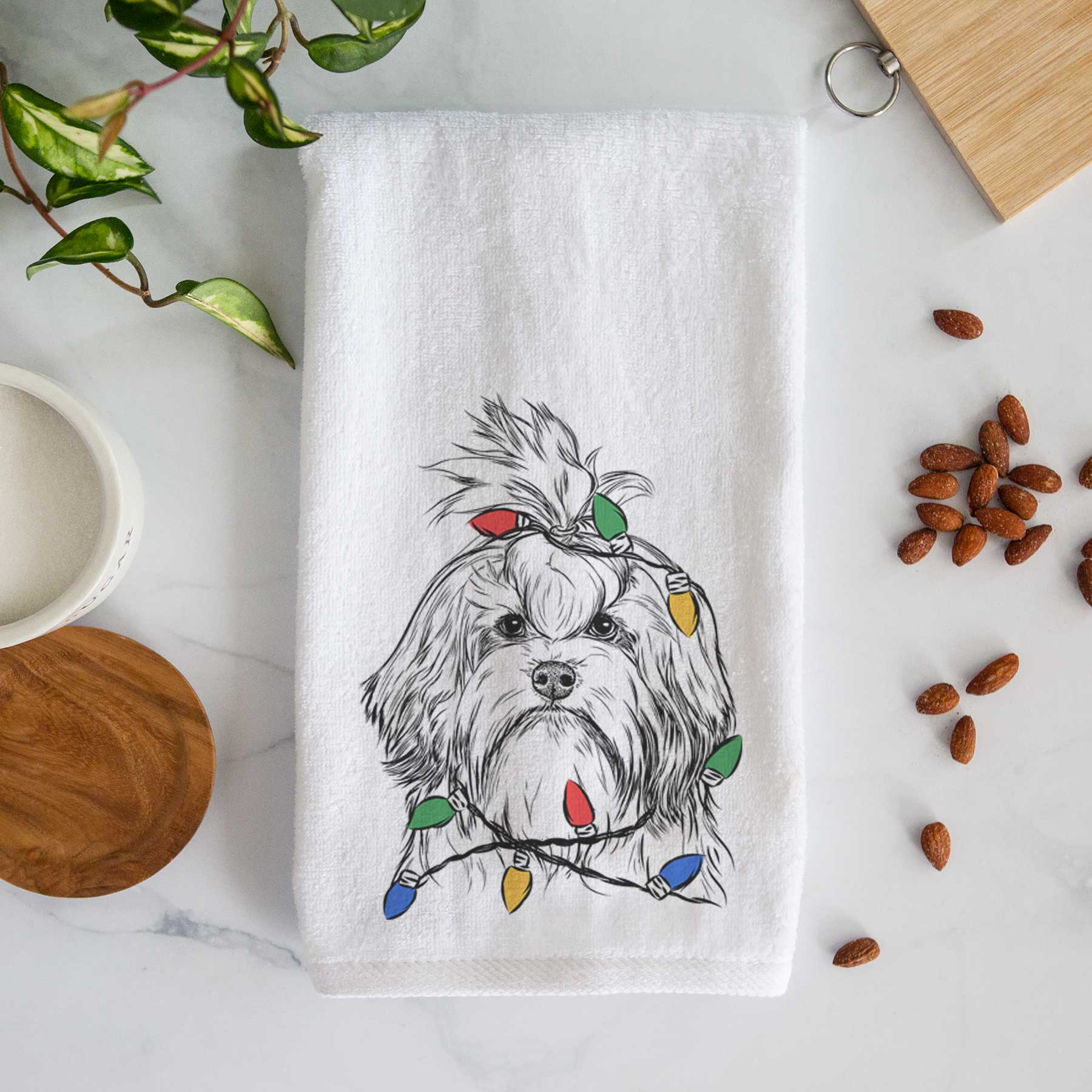 Tootsie the Lowchen Decorative Hand Towel