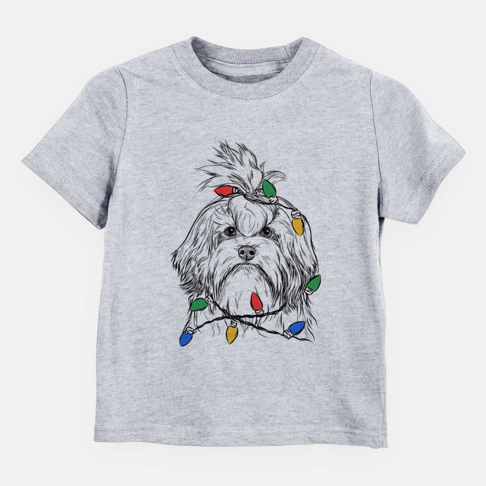 Christmas Lights Tootsie the Lowchen - Kids/Youth/Toddler Shirt