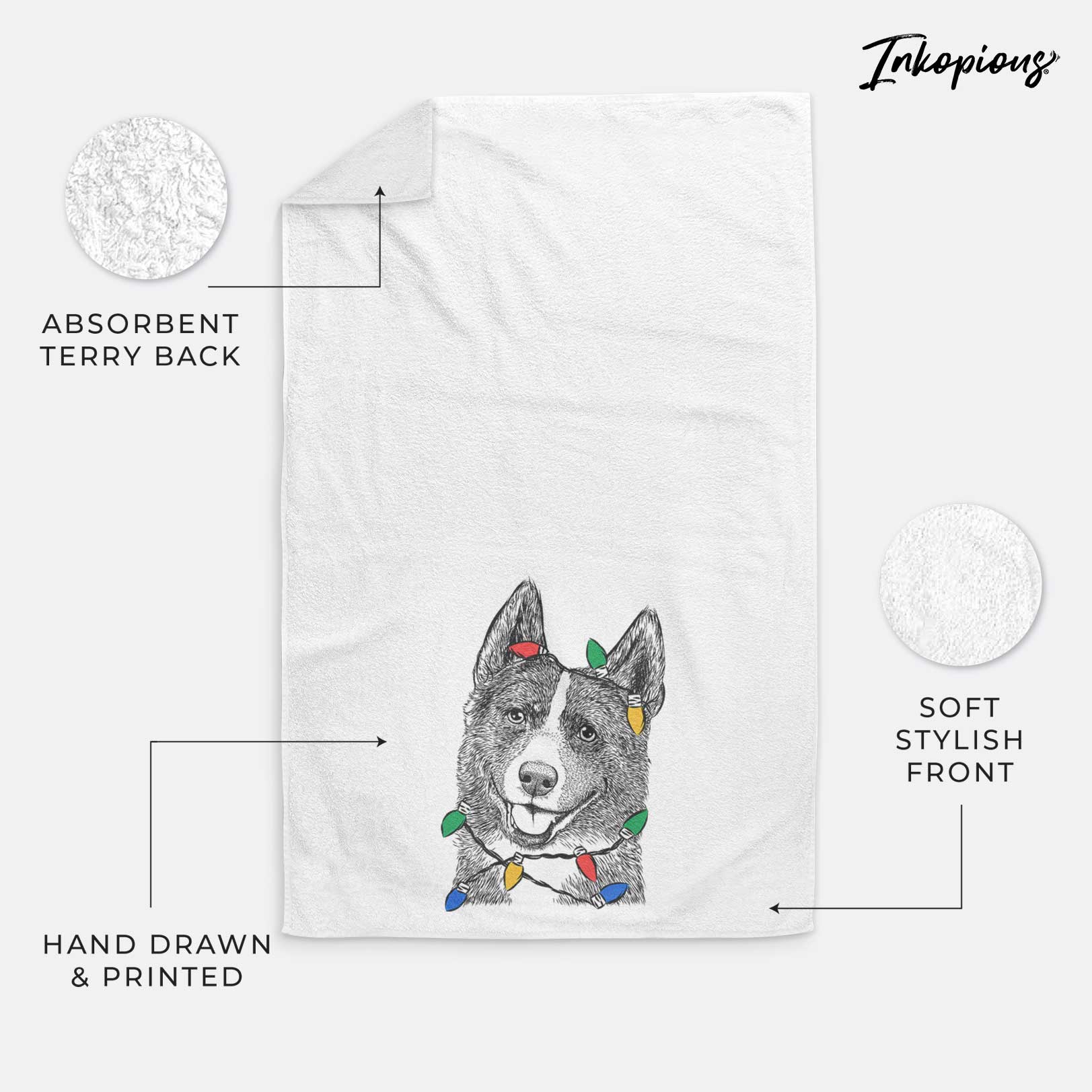 Tosca the Karelian Bear Dog Decorative Hand Towel