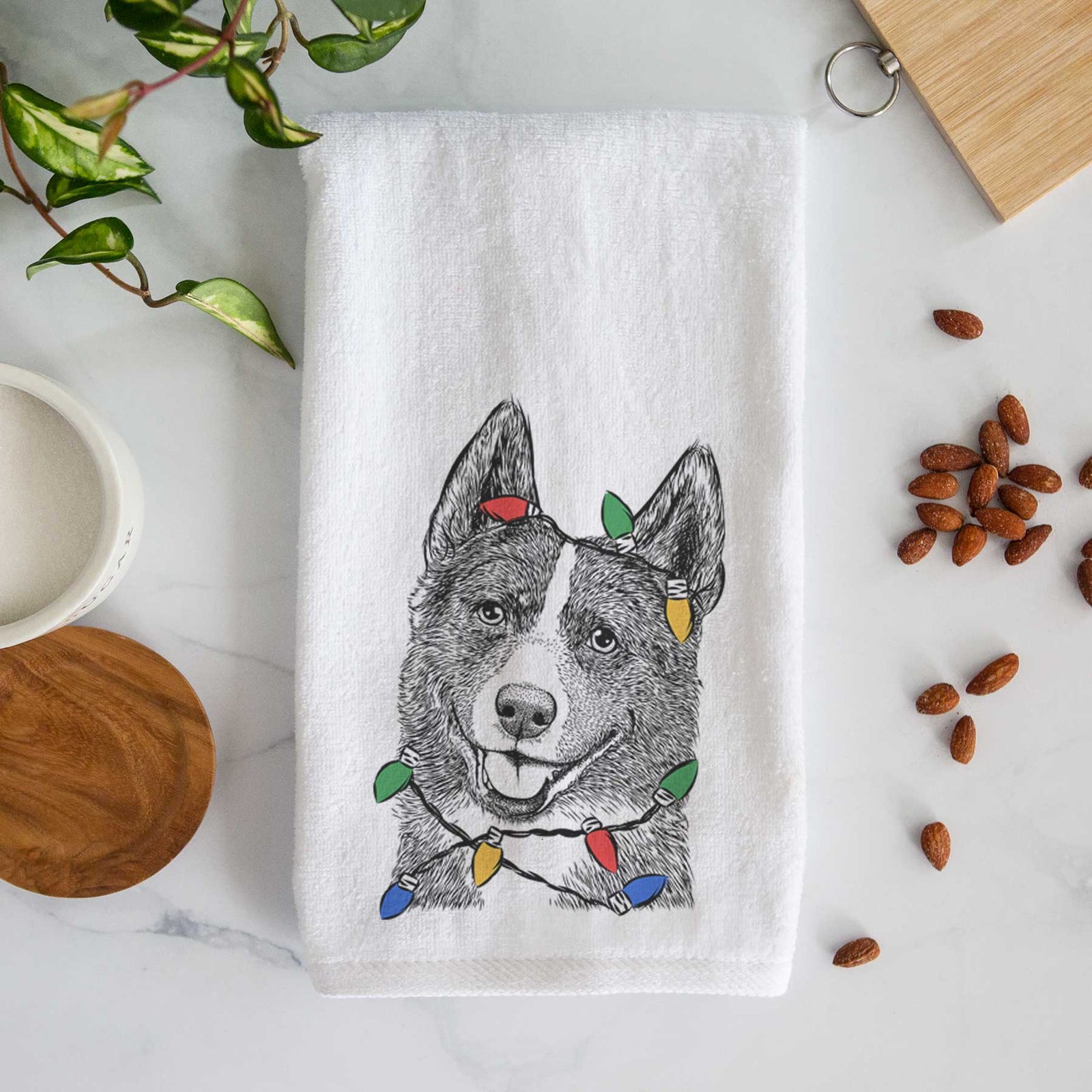 Tosca the Karelian Bear Dog Decorative Hand Towel
