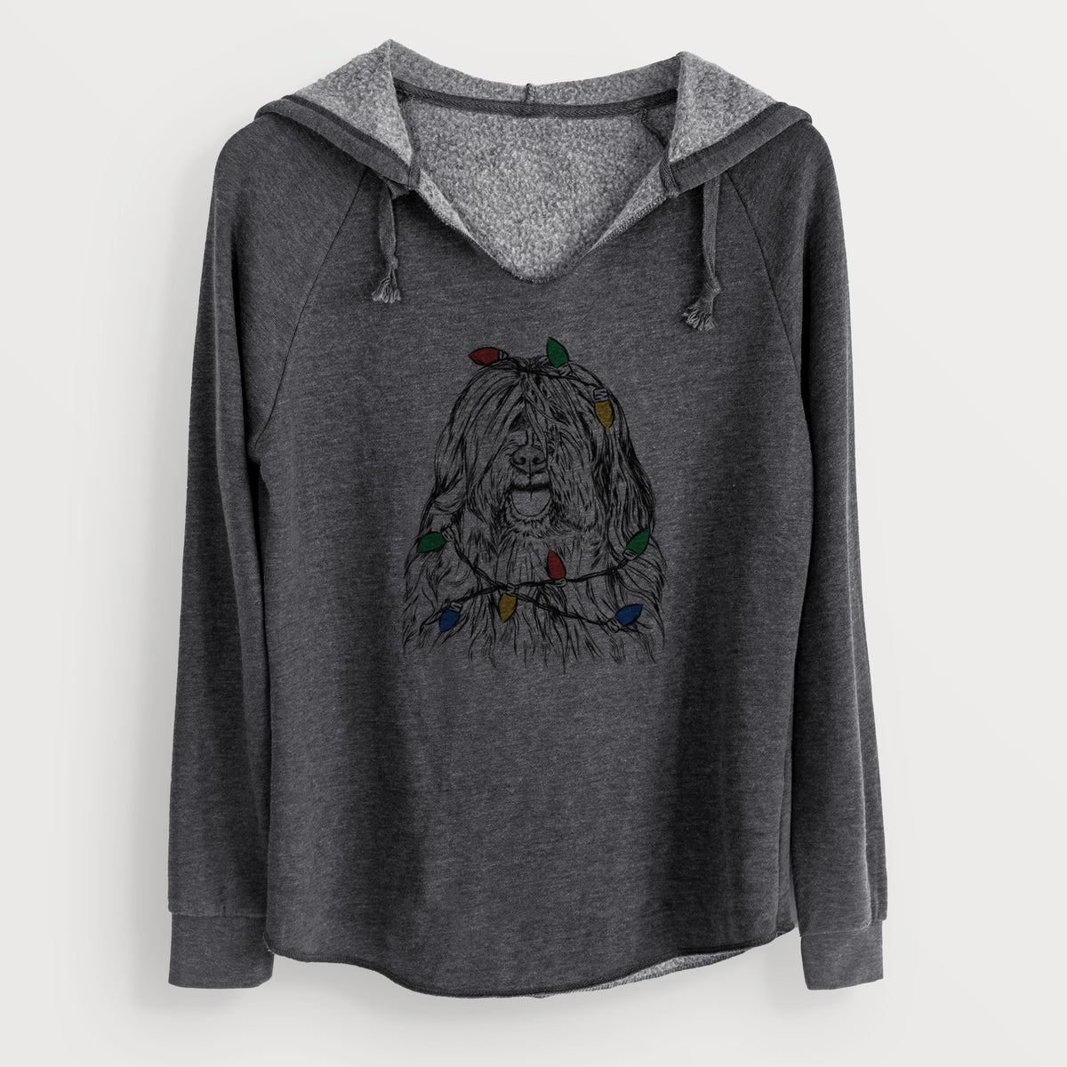Christmas Lights Trinket the Tibetan Terrier - Cali Wave Hooded Sweatshirt