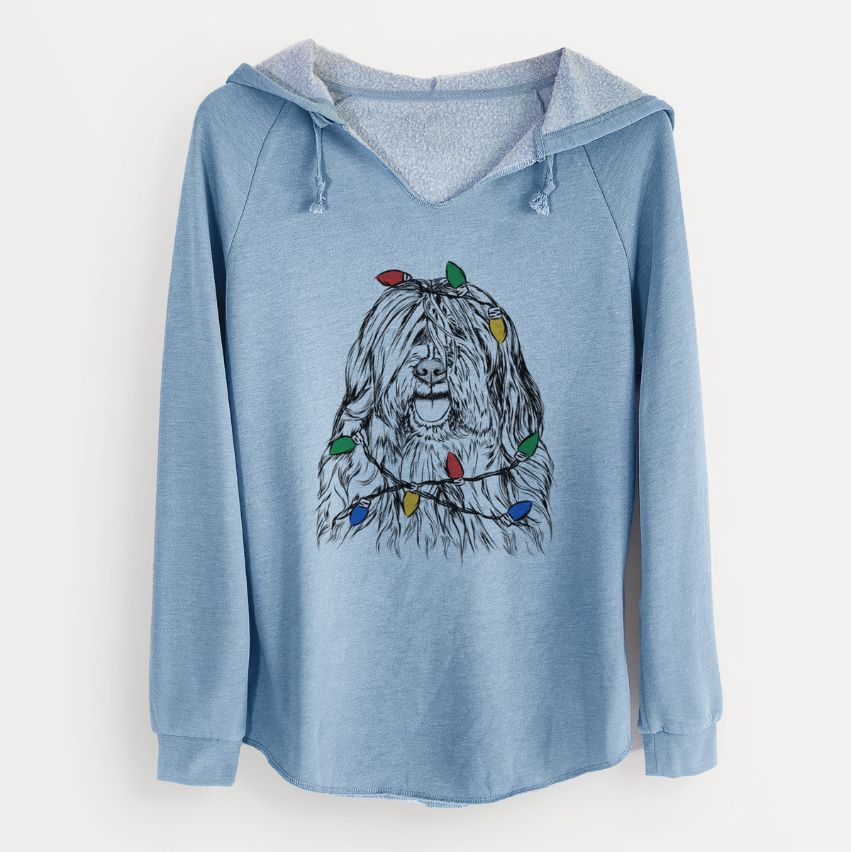 Christmas Lights Trinket the Tibetan Terrier - Cali Wave Hooded Sweatshirt