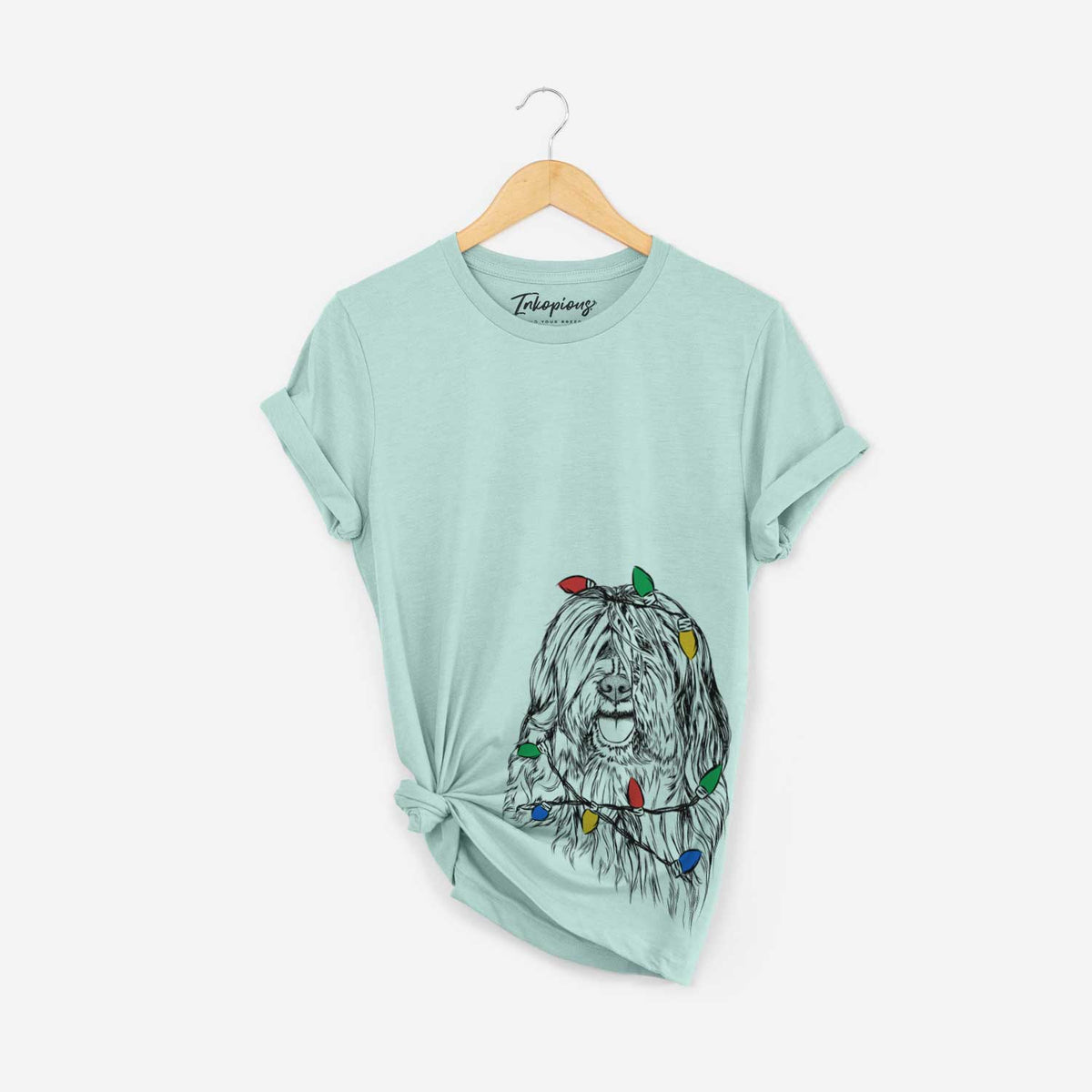 Christmas Lights Trinket the Tibetan Terrier - Unisex Crewneck